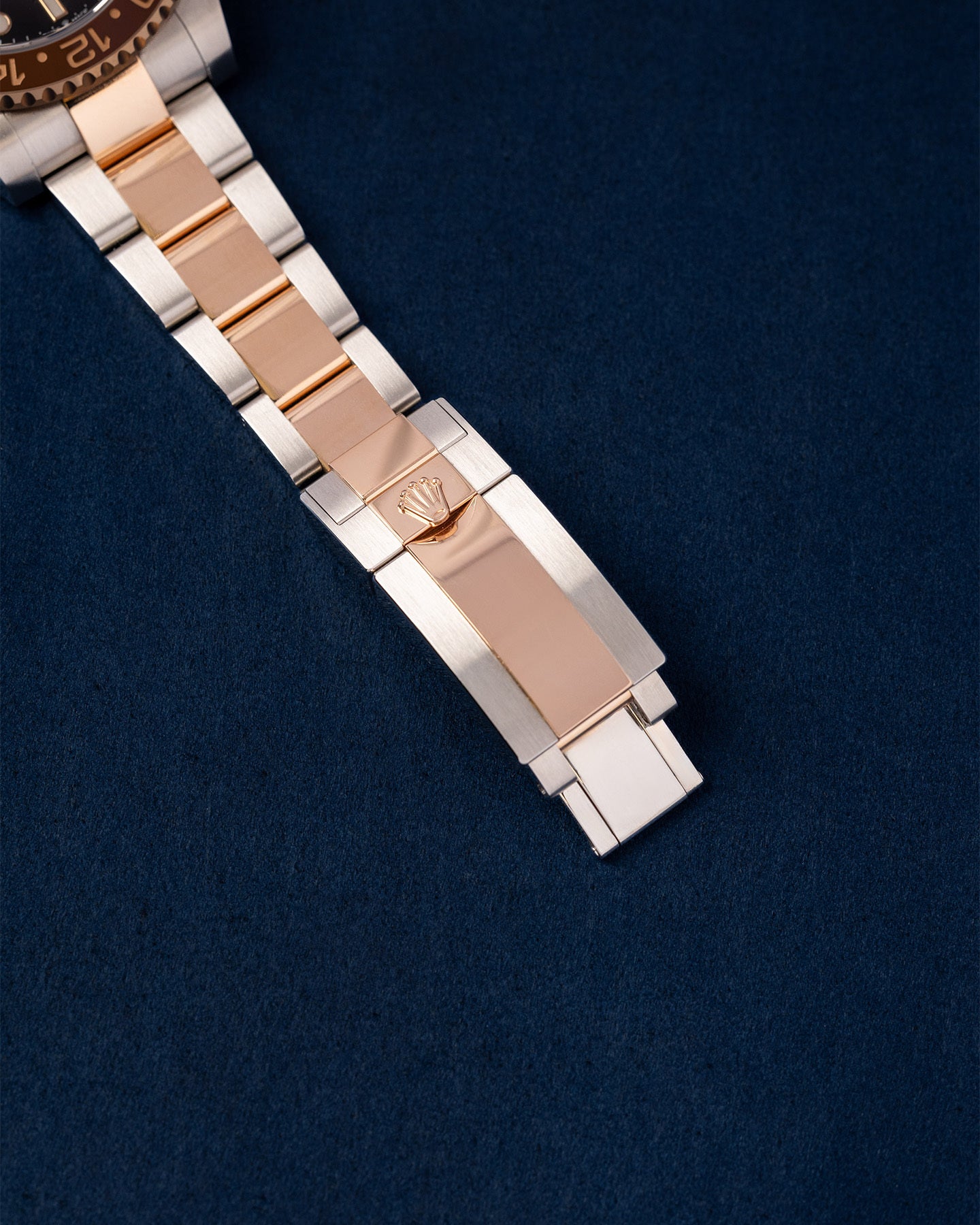 Rolex GMT Master II Black Dial Two Tone Rose Gold 126711CHNR