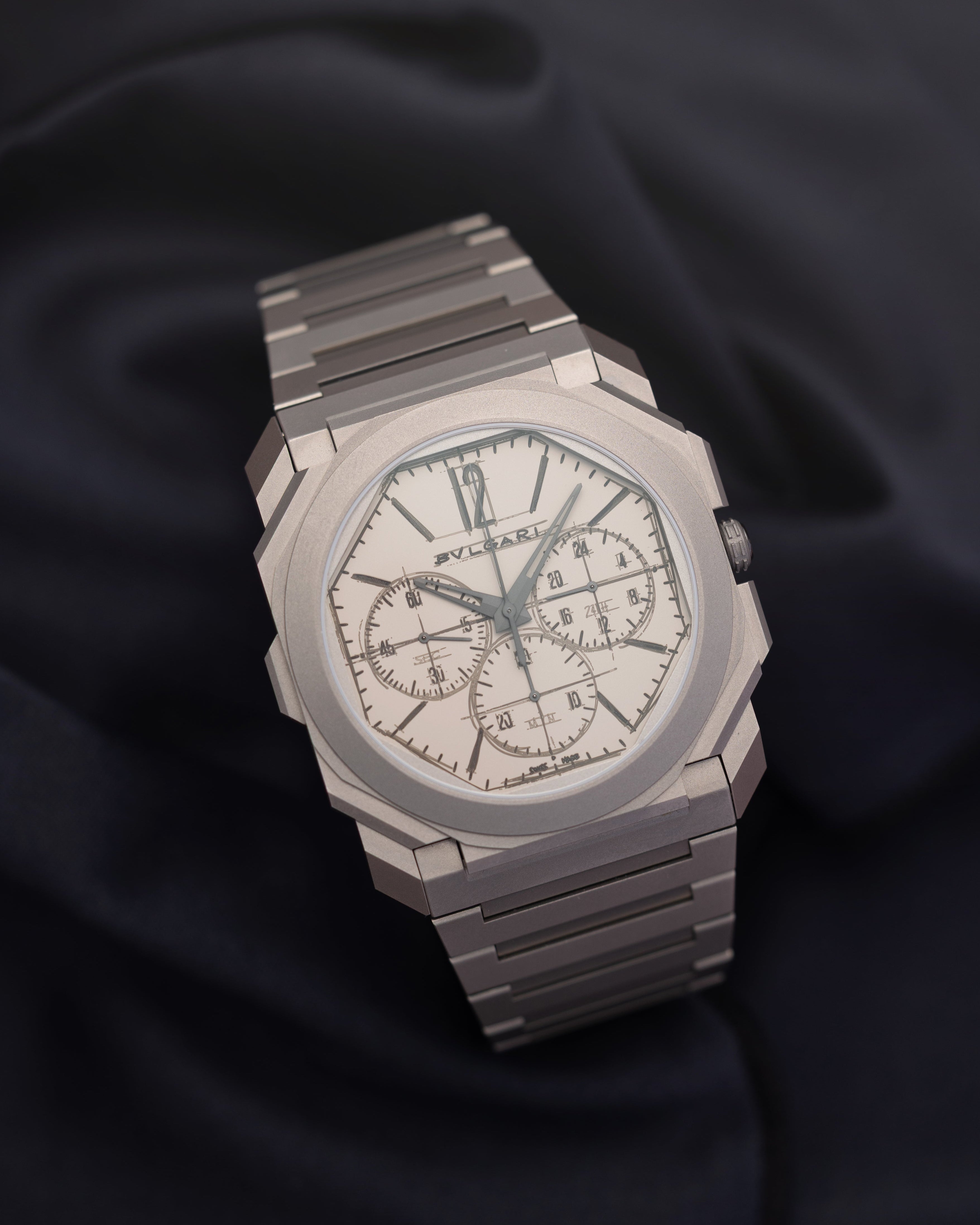 2022 Sandblasted Titanium Bvlgari Octo Finissimo 103673 Watch | Grand Caliber
