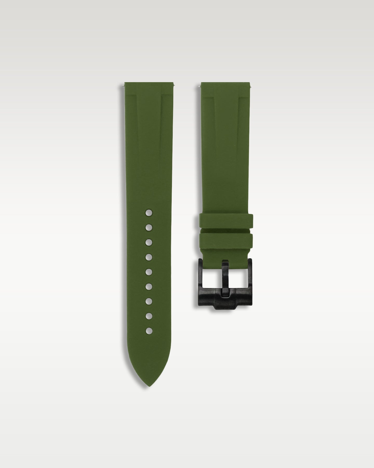 Quick Release Rubber Strap in Forest Green