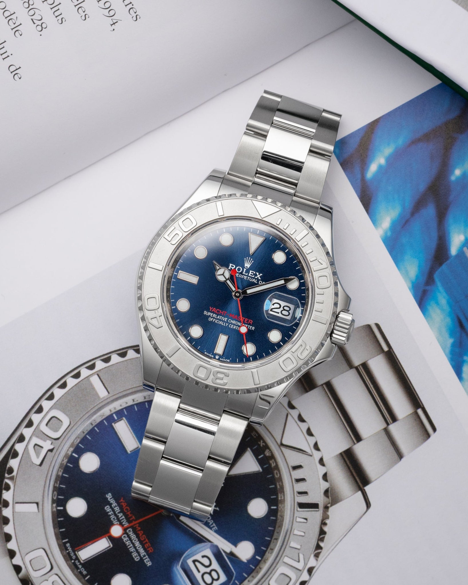 40mm Rolesium 2020 Rolex Yacht Master Blue Dial 126622 Watch at Grand Caliber