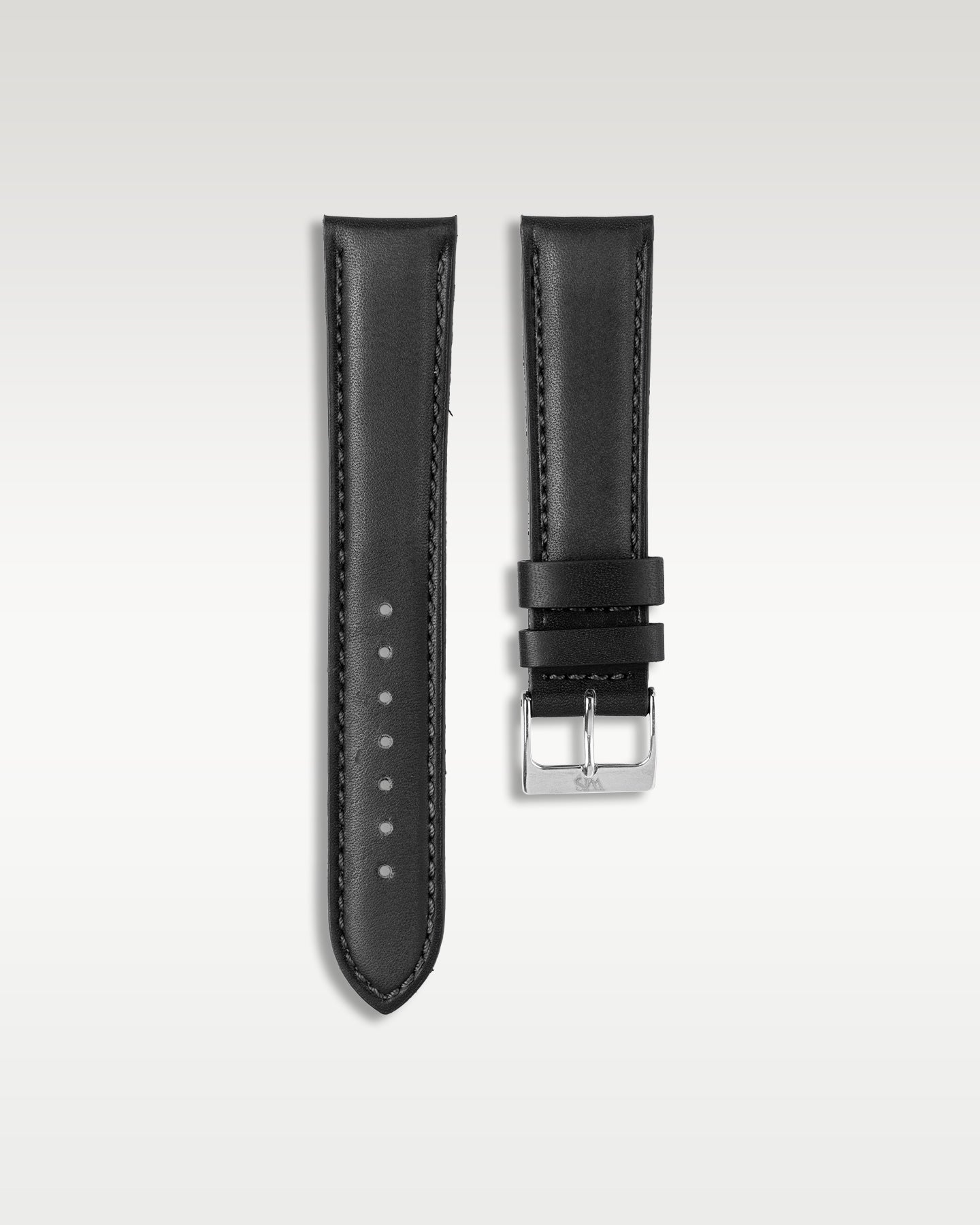 Handmade Italian Leather Strap in Black