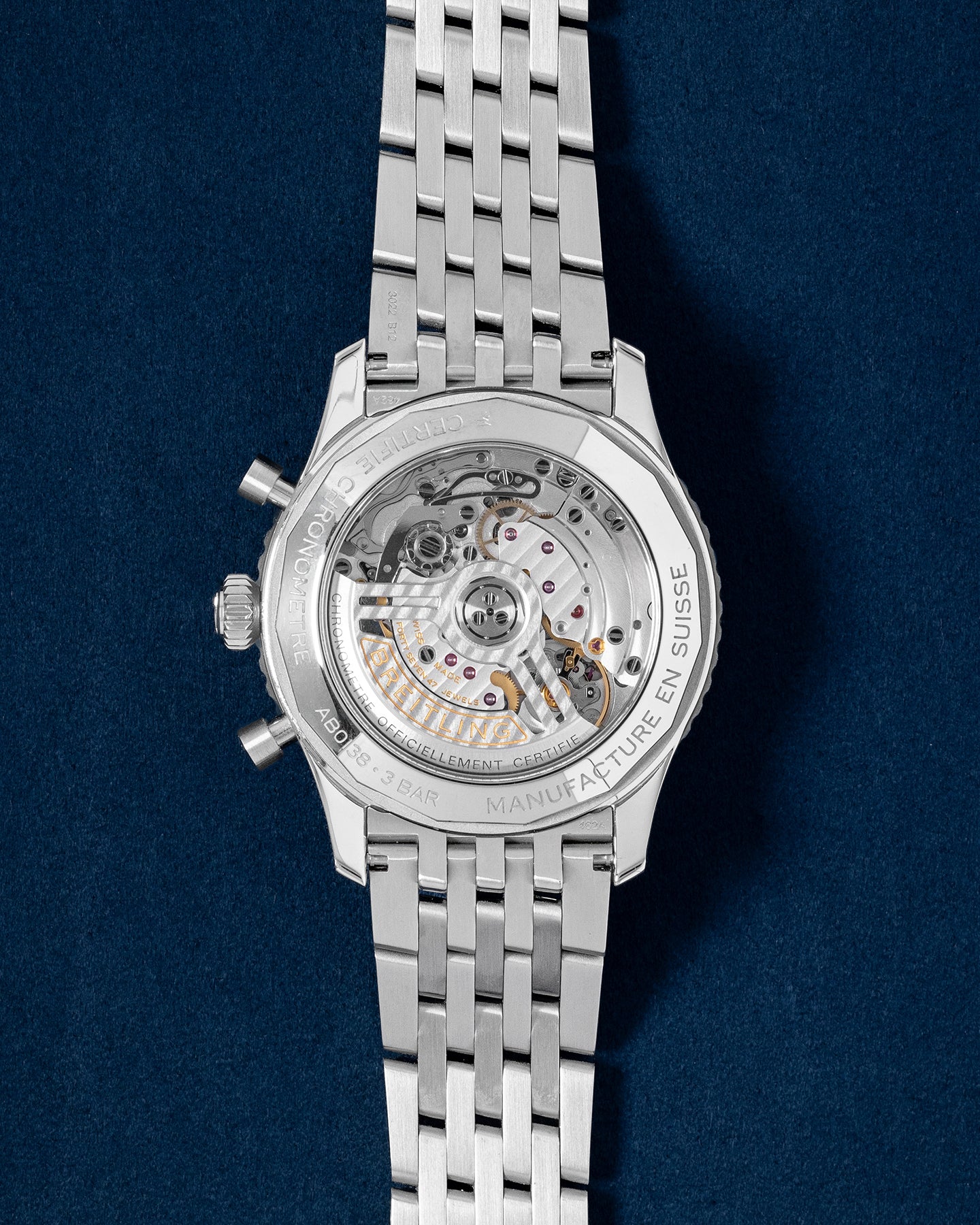Steel Blue Breitling Navitimer 1 B01 AB0138 Watch | Grand Caliber Dallas
