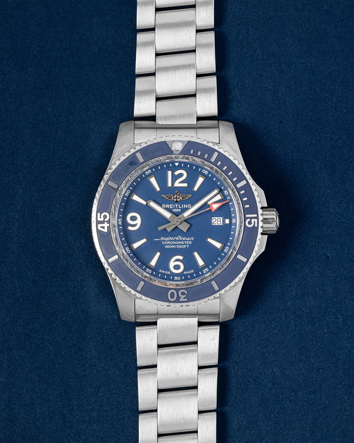44mm Steel Blue Breitling Superocean A17367 Watch | Grand Caliber Dallas