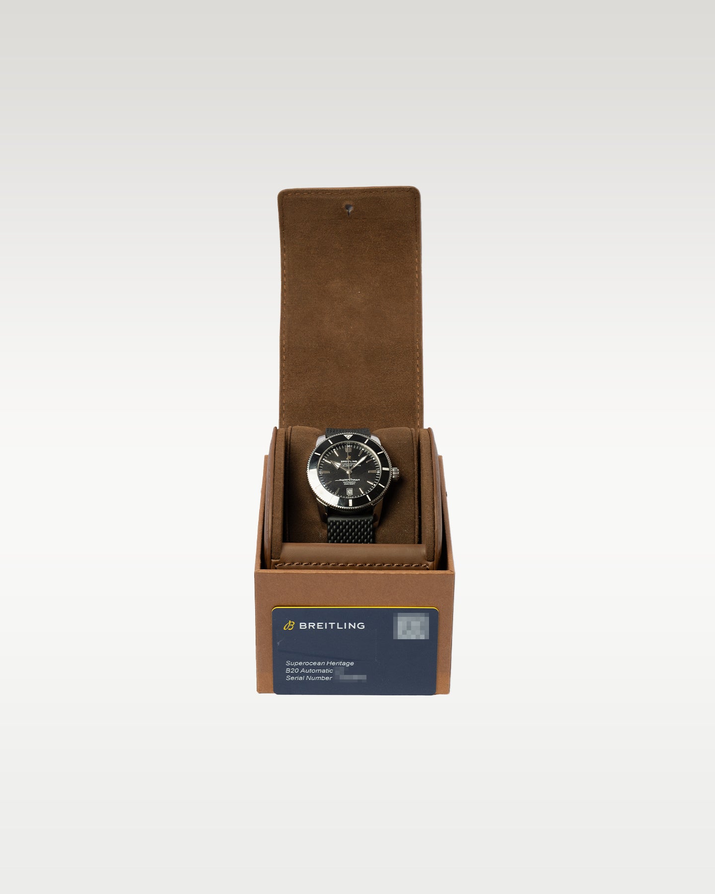 Black 46mm Stainless Steel Breitling Superocean Heritage II AB2020