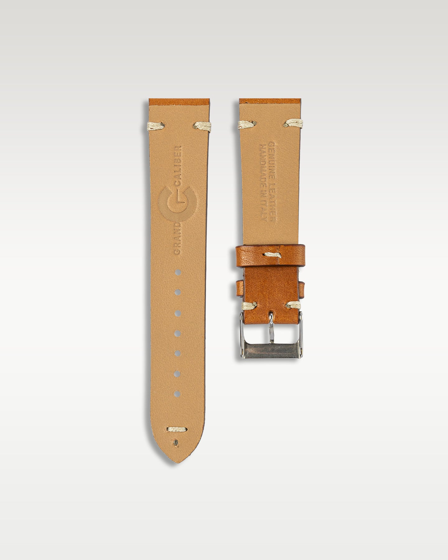 Handmade Italian Leather Strap in Brown Suede