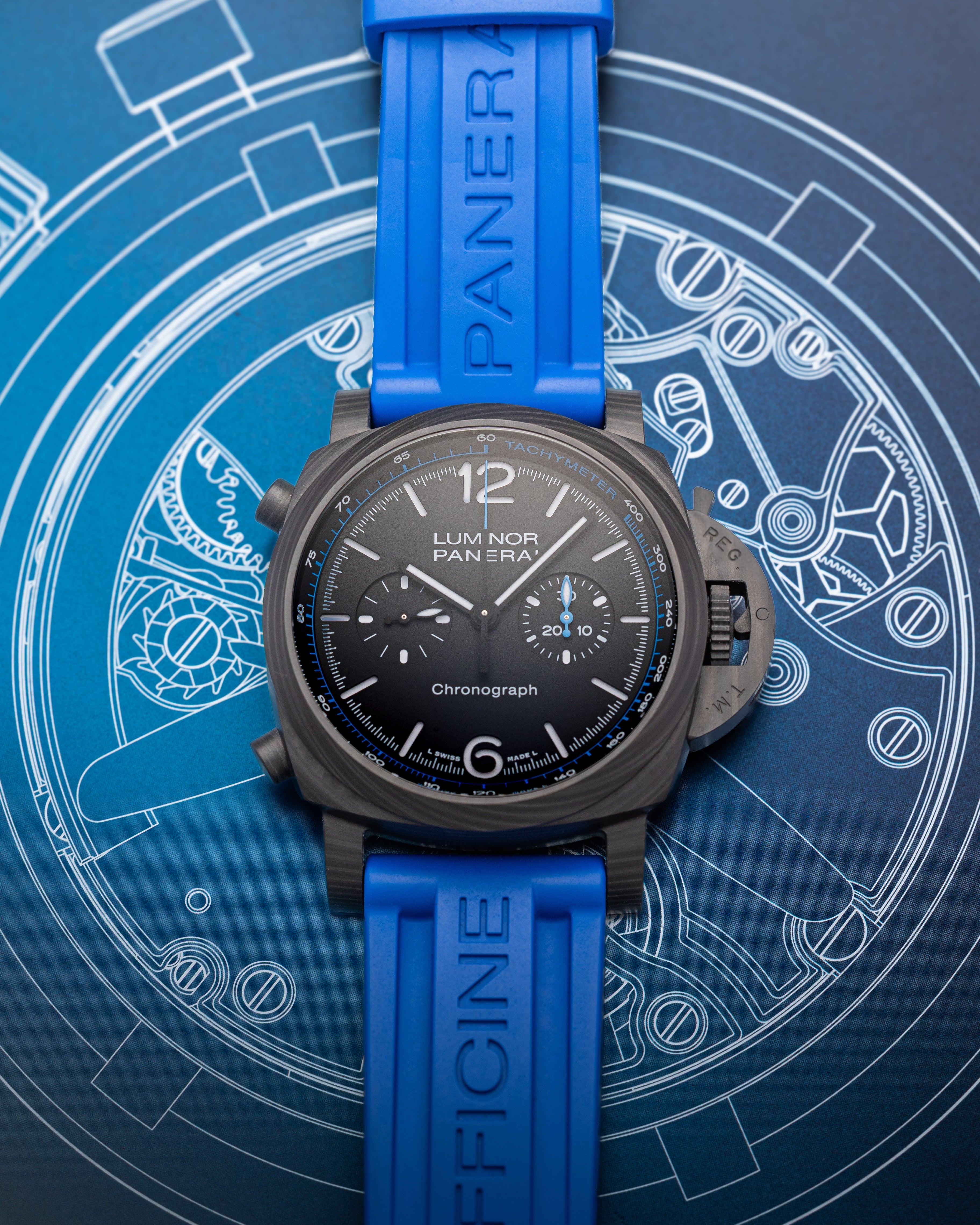 Carbotech Panerai Luminor Chrono PAM01219 Watch | Grand Caliber Dallas