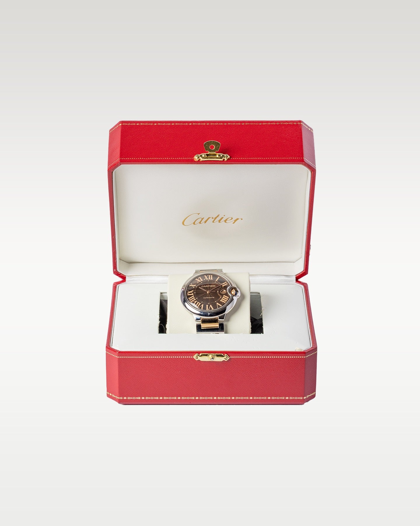 Brown Roman Dial Cartier Ballon Bleu W6920032 | Grand Caliber Dallas, Texas