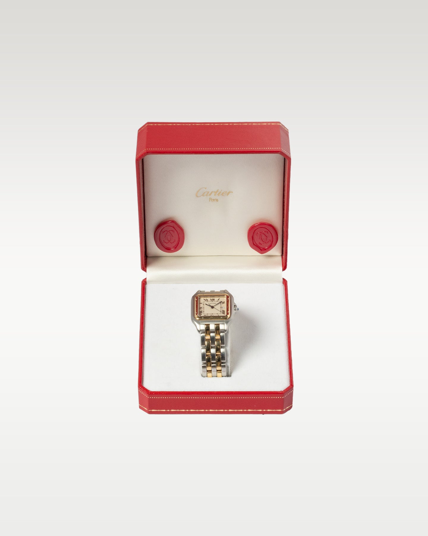 Two Tone Yellow Gold 1988 27mm White Dial Cartier Panthere 183949