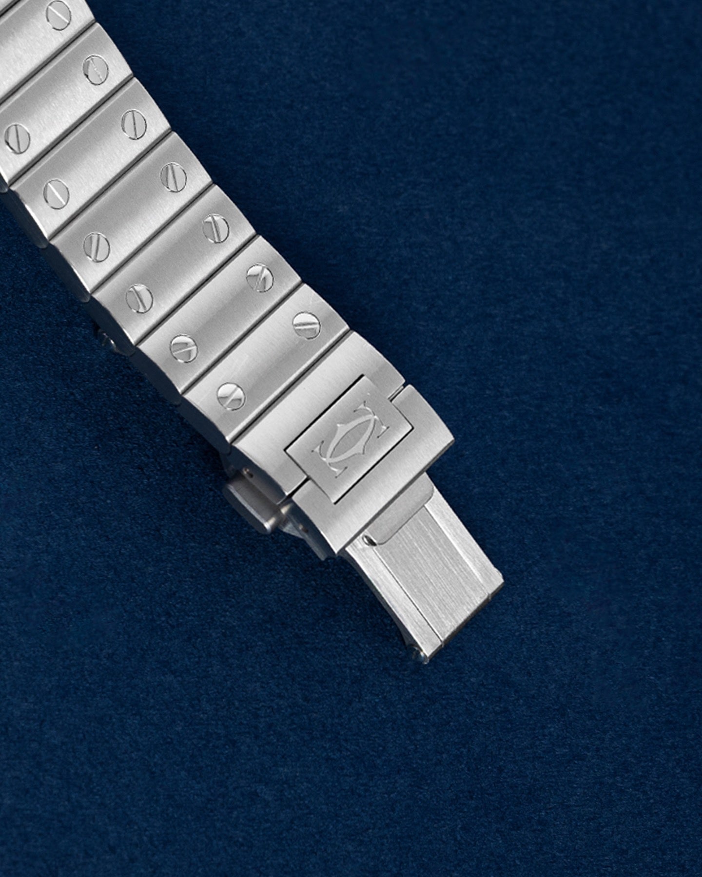 Medium Model Blue Cartier Santos de Cartier WSSA0063 | Grand Caliber Watches