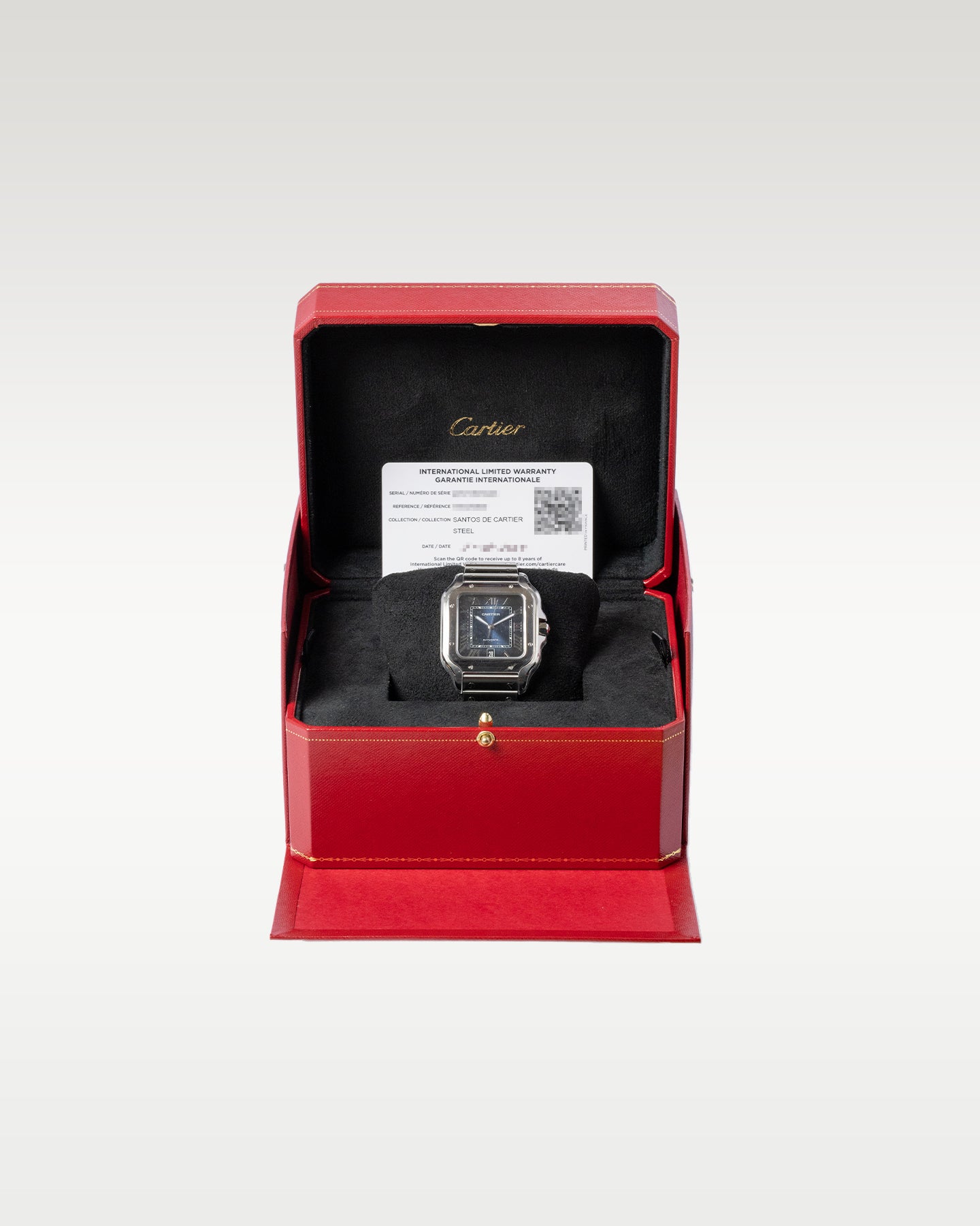 Steel Blue Santos De Cartier WSSA0030 Cartier Watch | Grand Caliber Dallas