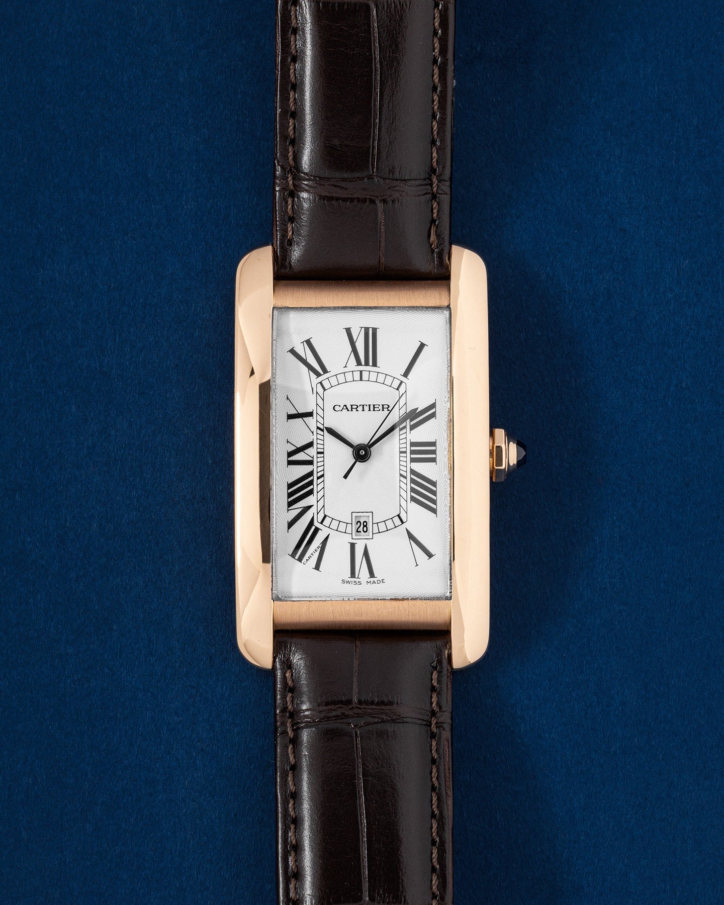 cartier tank dress watch Americaine Large W2609156 18K Rose Gold Box Papers Simple Dresses Designs Pictures warehouse_large View the full collection Size:10(140CM)