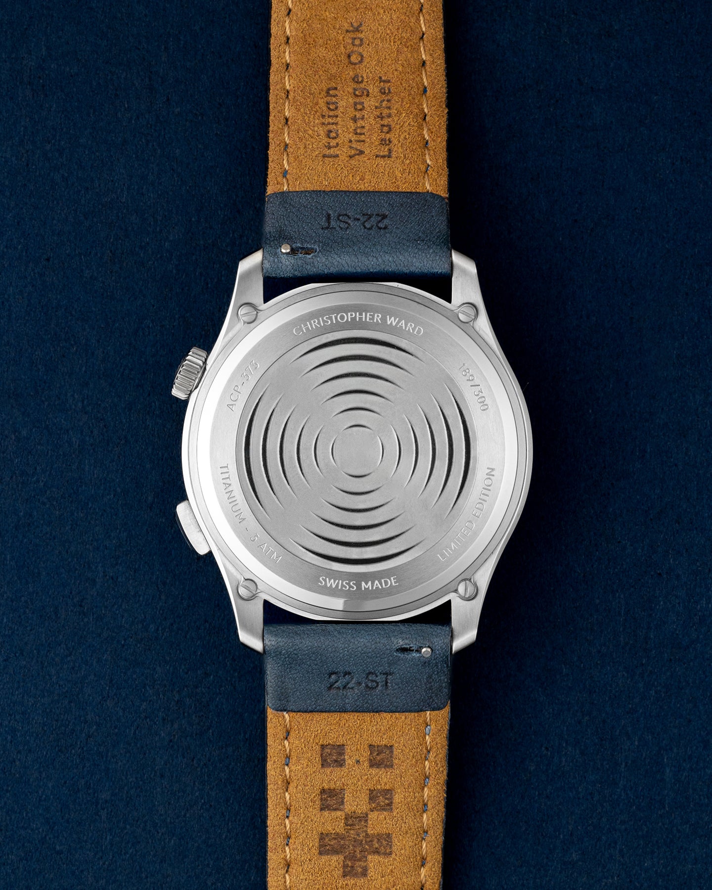 Blue Stainless Steel 41mm Christopher Ward C1 Bel Canto Watch