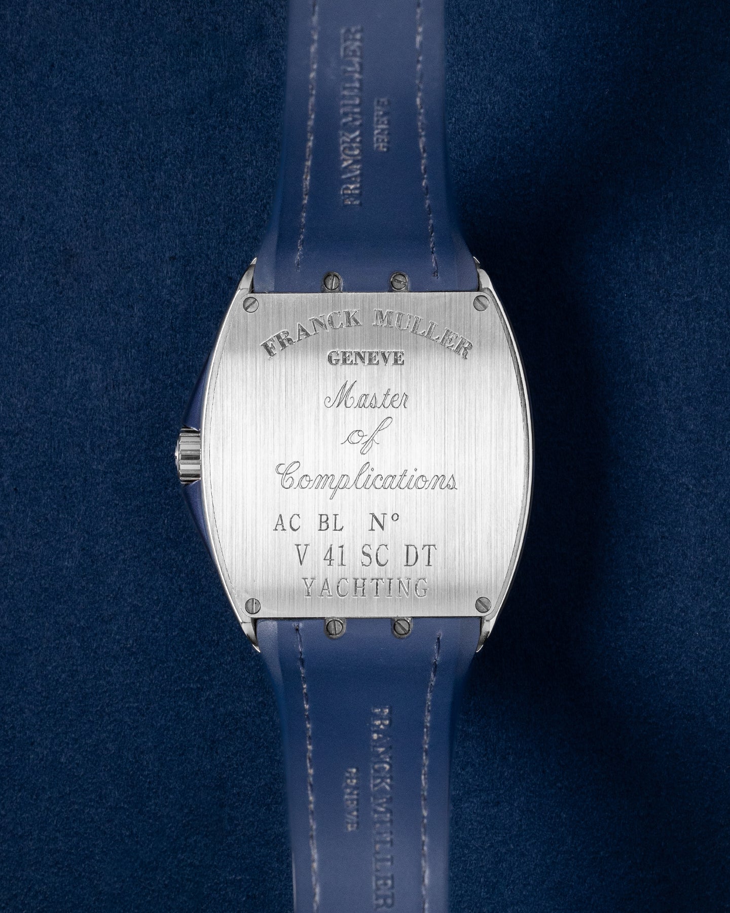 Steel Blue Franck Muller Vanguard Yachting V41 SC DT Watch | Grand Caliber