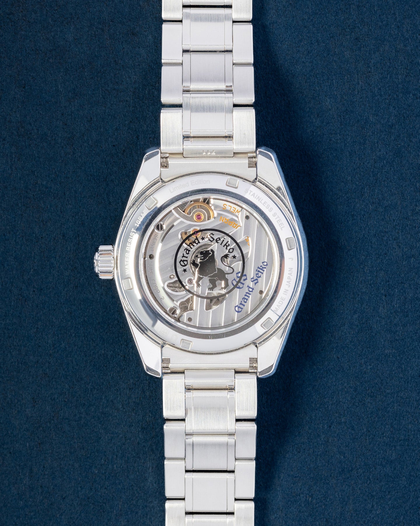 Limited Edition Steel Grand Seiko Spring Drive SBGA387 Kira-Zuri Pale Dial Watch