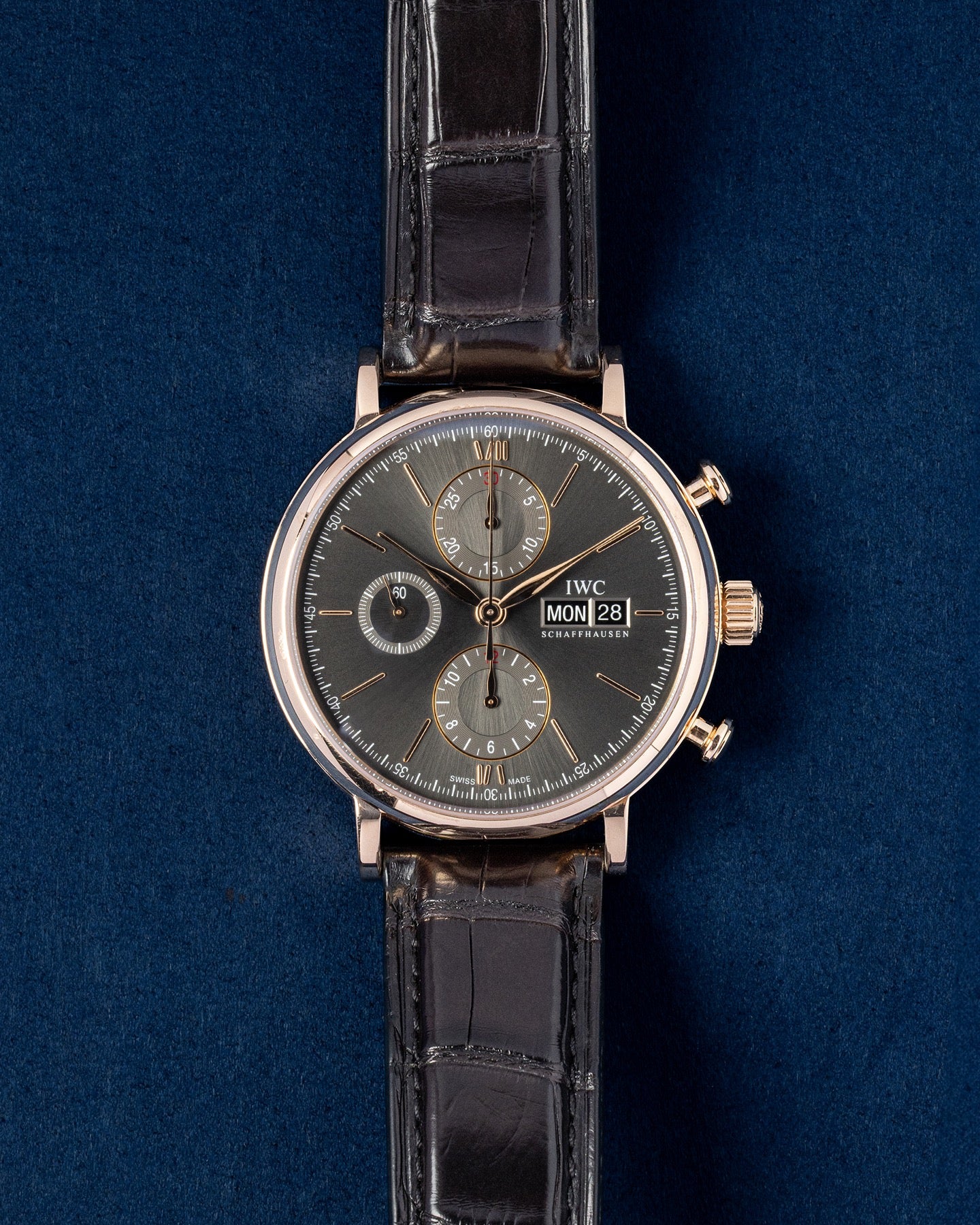 Rose Gold IWC Portofino Chronograph IW391021 | Grand Caliber Dallas Texas