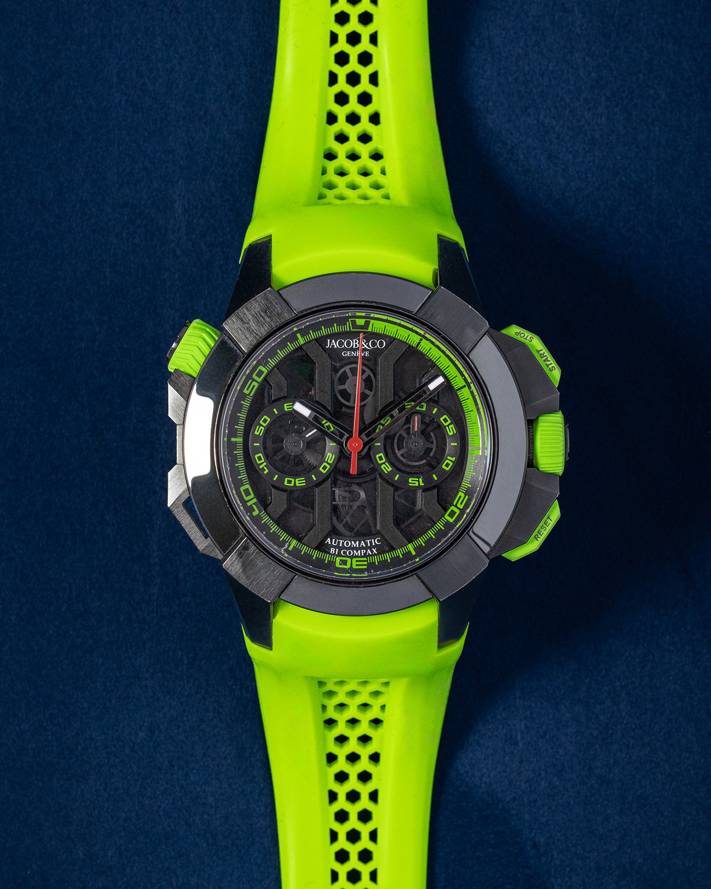 Jacob & Co Epic X Chrono Black Titanium Green EC313.21 Watch | Grand Caliber