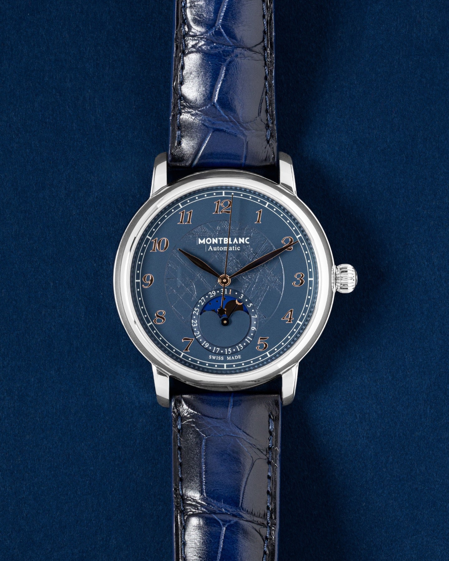 blue Montblanc Star Legacy Moonphase 129630 | Grand Caliber Dallas