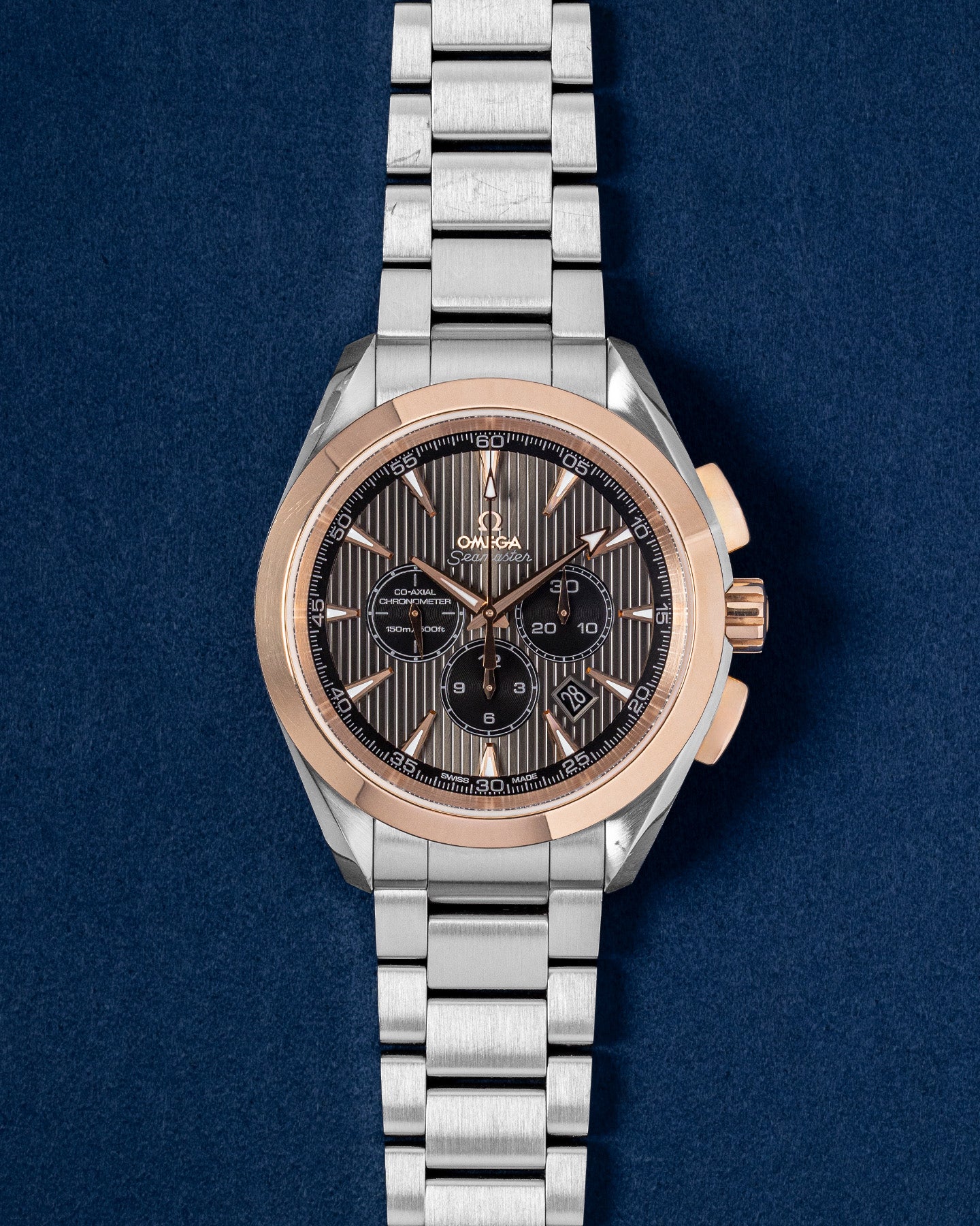 Rose Gold Omega Seamaster Aqua Terra Chronograph 23120445006002 Watch | Grand Caliber