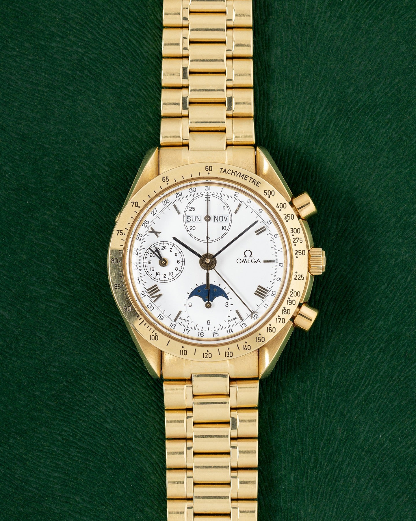 Vintage Yellow Gold Omega Speedmaster 39 175.0034 | Grand Caliber TX