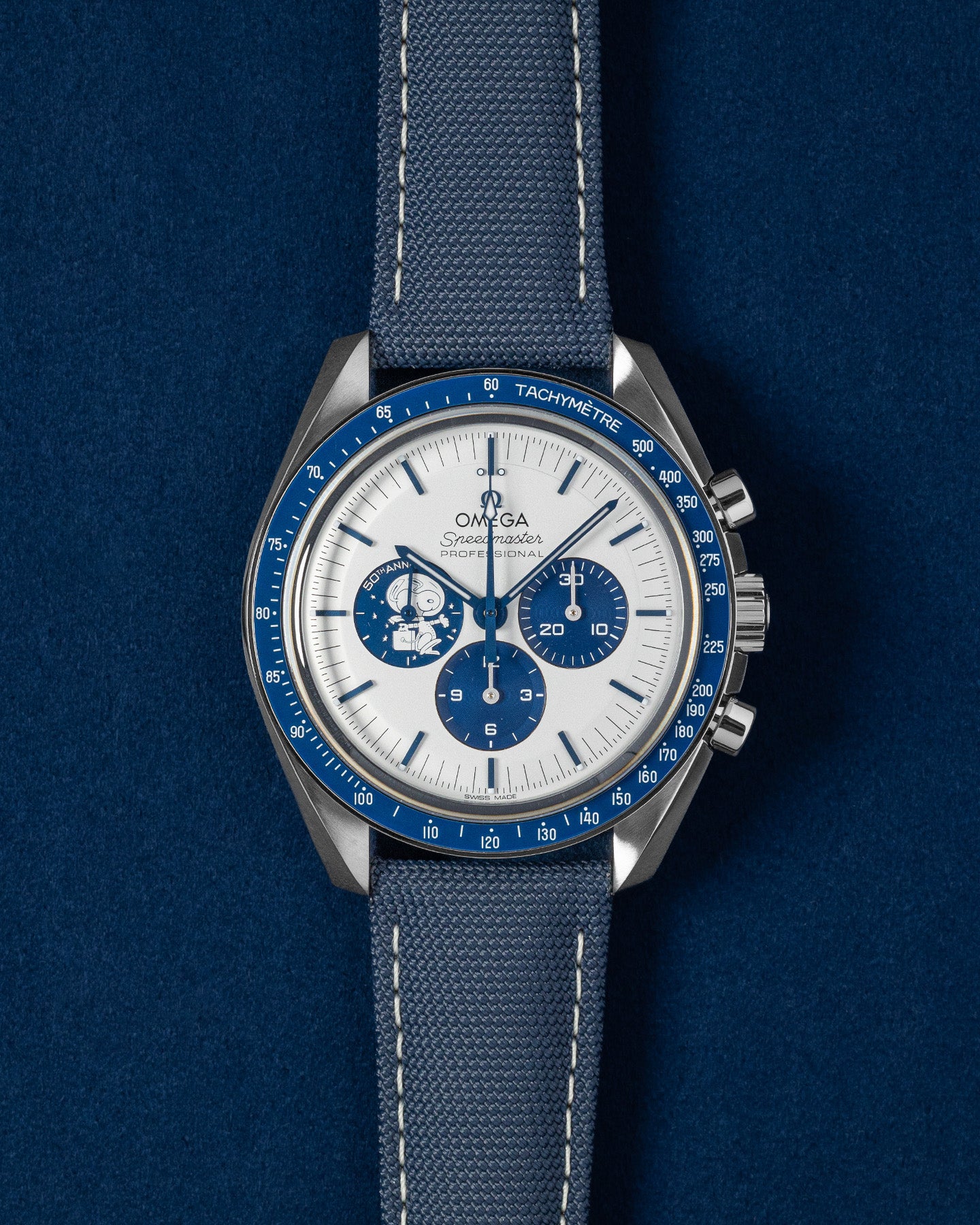 Blue Snoopy Omega Speedmaster 31032425002001 Watch at Grand Caliber