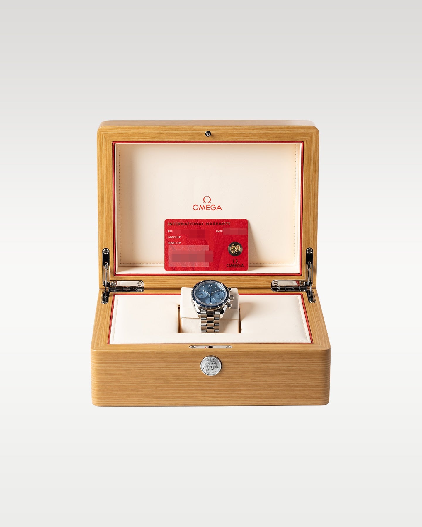 blue Omega Speedmaster Chronograph 38 Co-Axial | Grand Caliber Watches