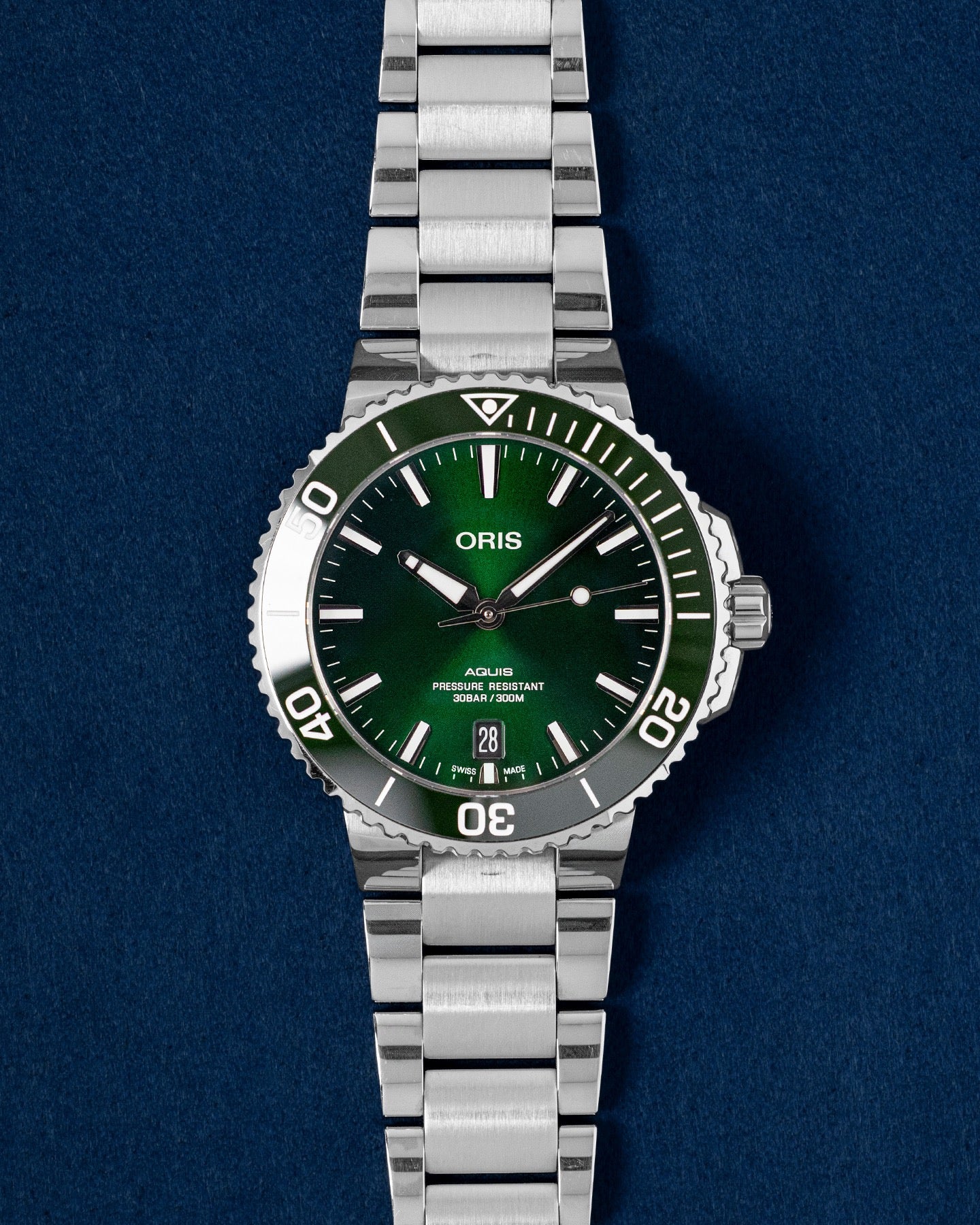 Green Oris Aquis Date 0173377324157 | Grand Caliber Dallas, Texas