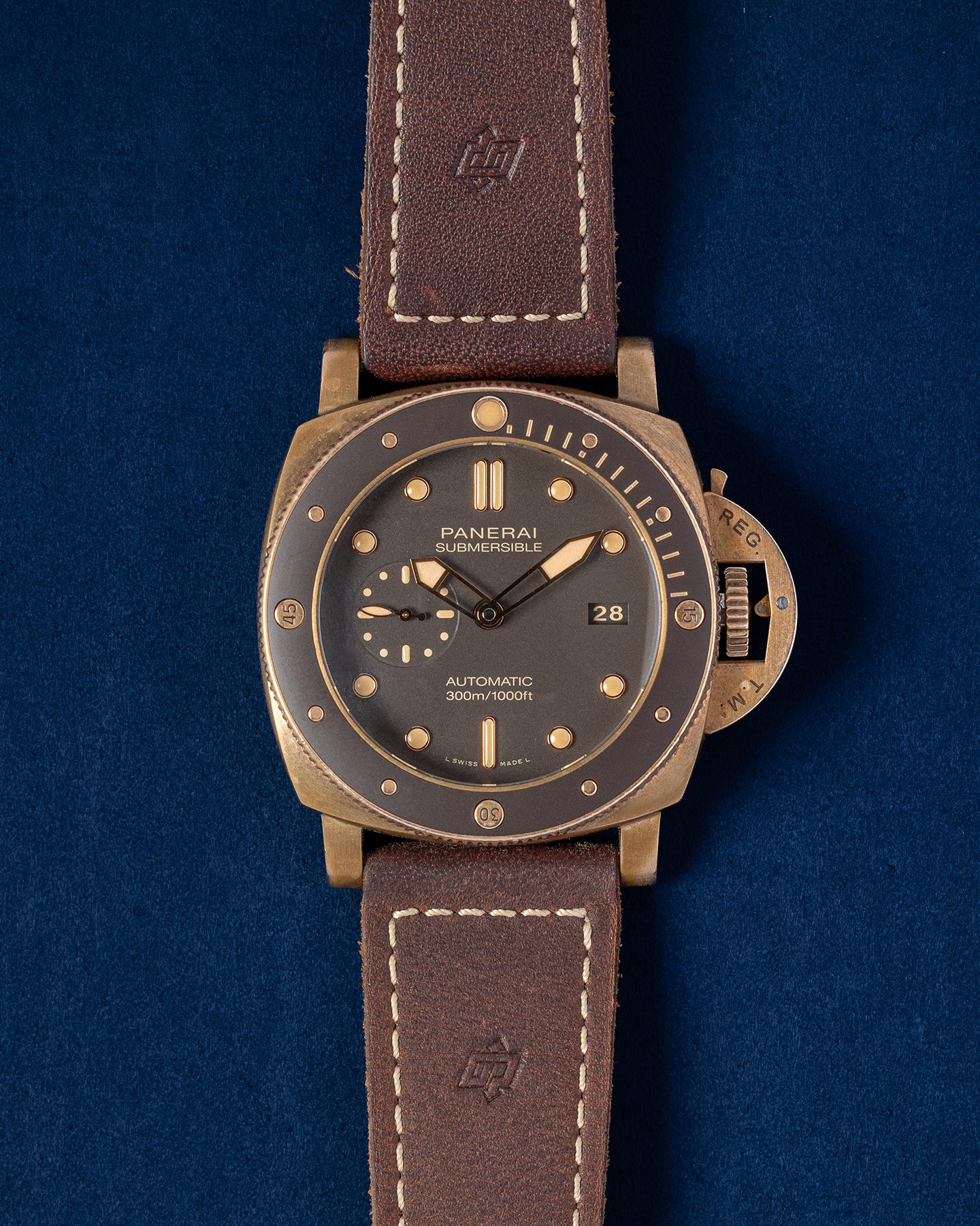 Brown 47mm Panerai Submersible Bronzo PAM00968 Watch | Grand Caliber Dallas