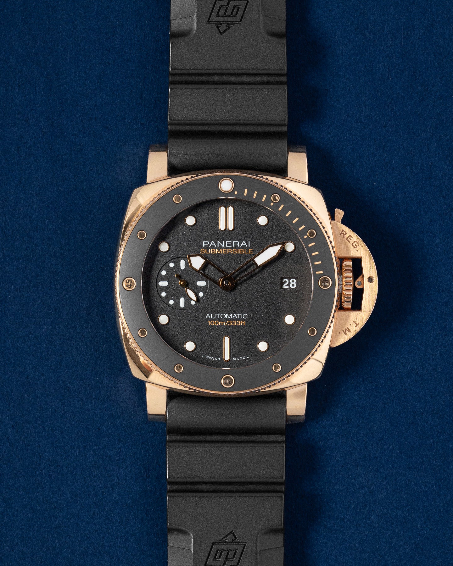 Rose Gold Panerai Submersible Goldtech Pam 00974 Watch | Grand Caliber Dallas