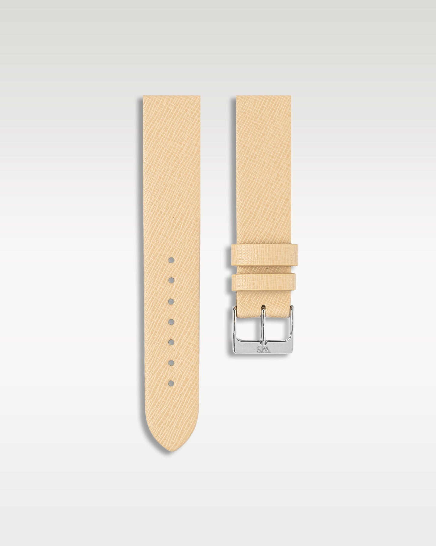 Handmade Italian Leather Strap in Patterned Tan