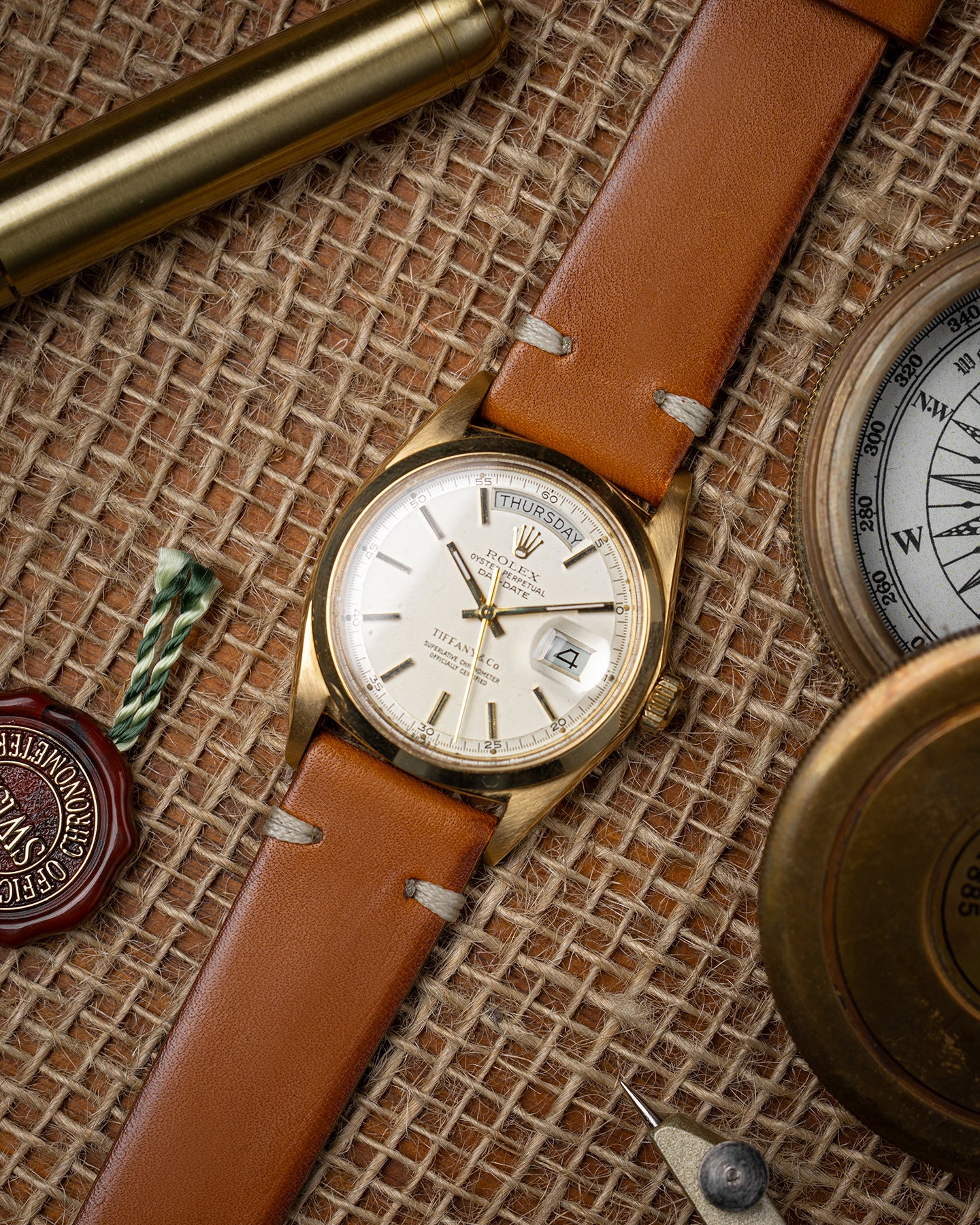Handmade Italian Leather Strap in Brown Suede