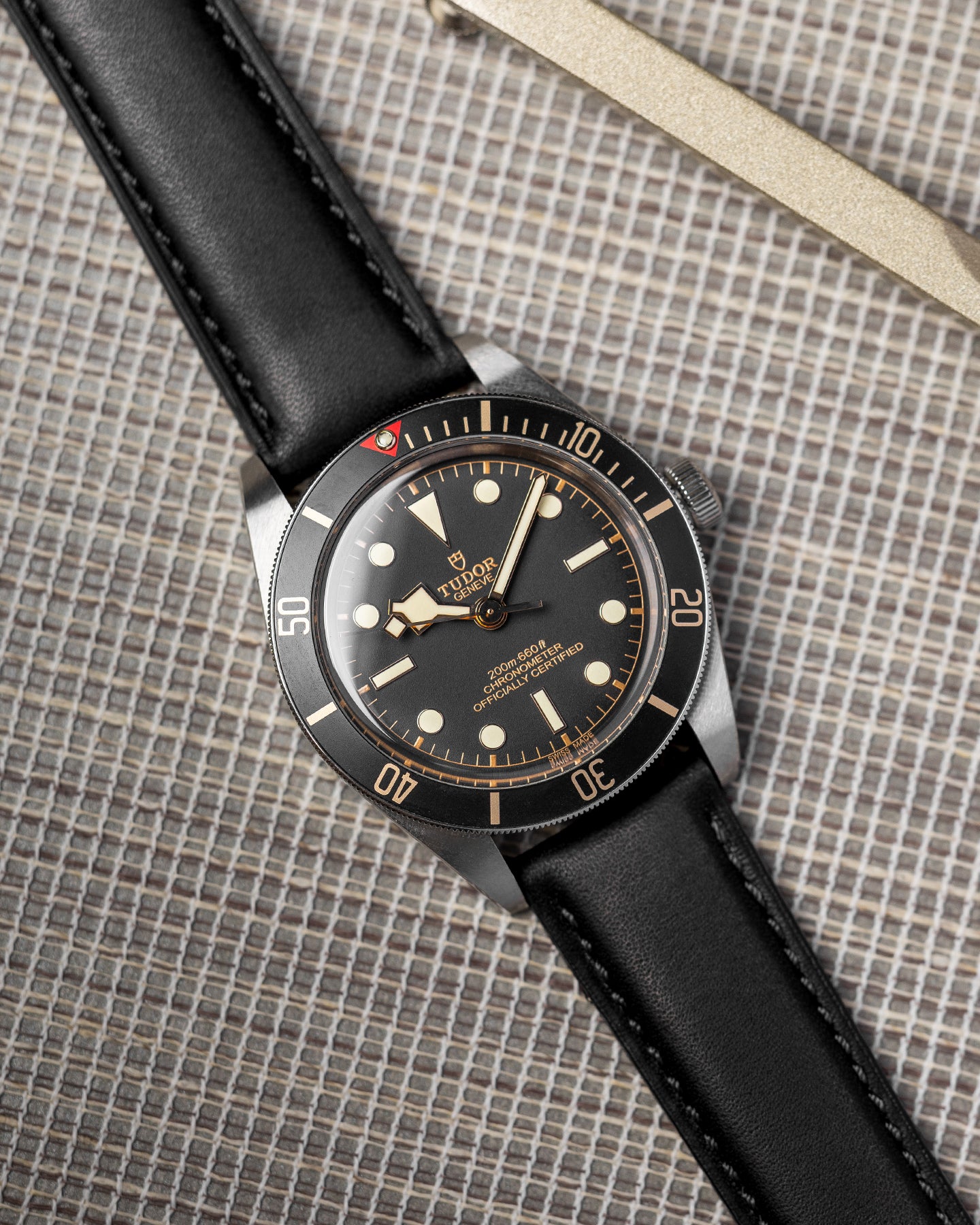 Handmade Italian Leather Strap in Black