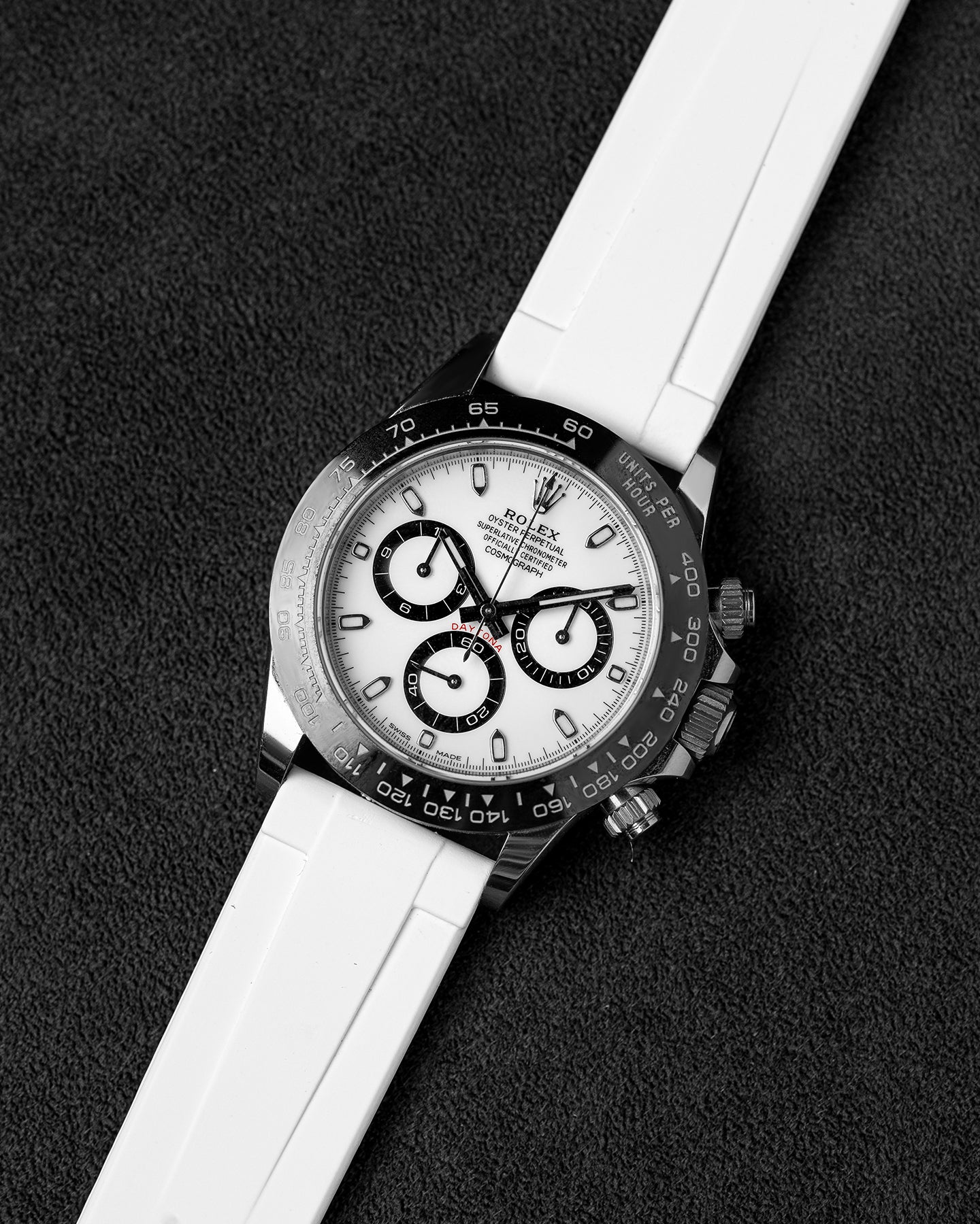 Quick Release Rubber Strap in White