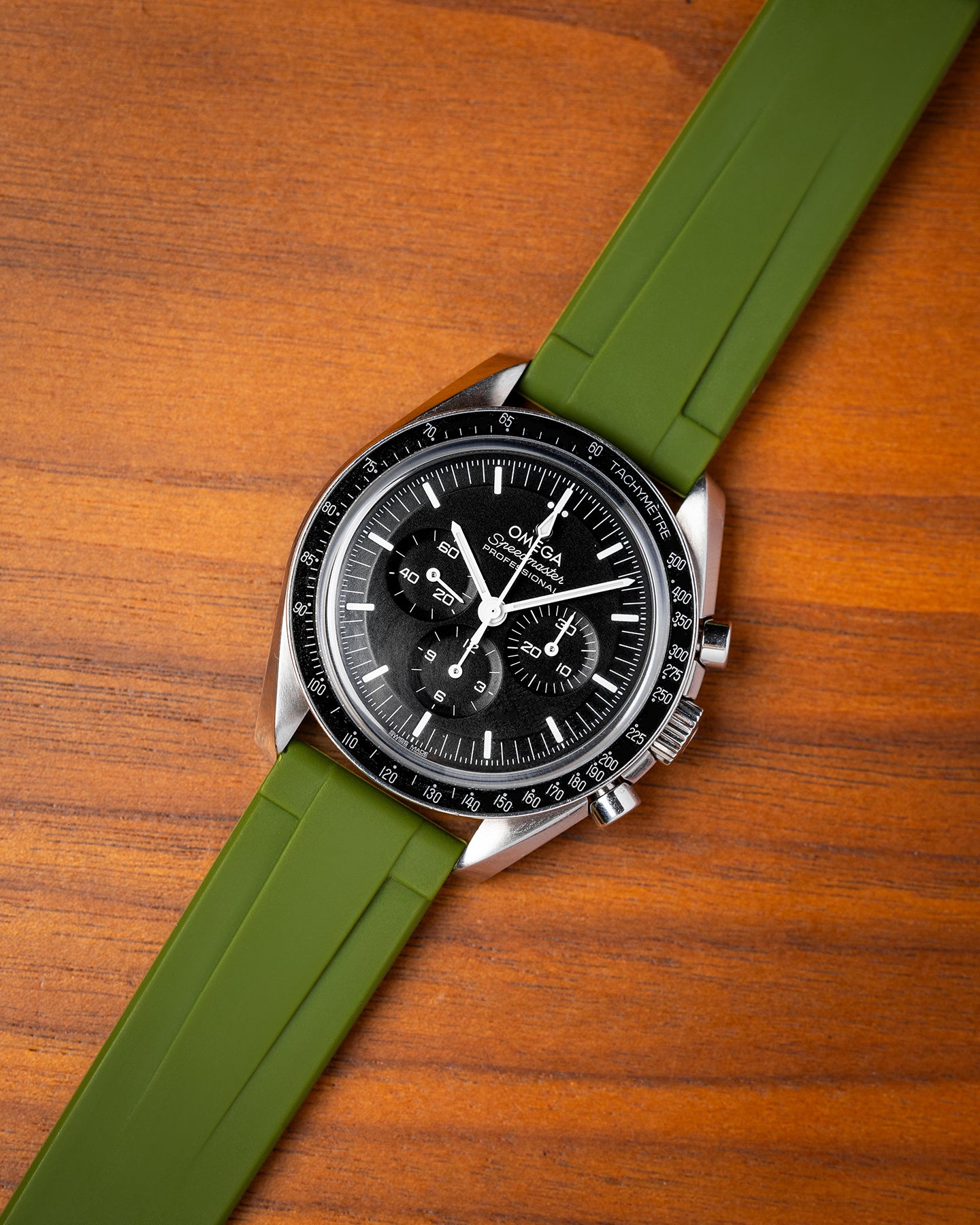Quick Release Rubber Strap in Forest Green