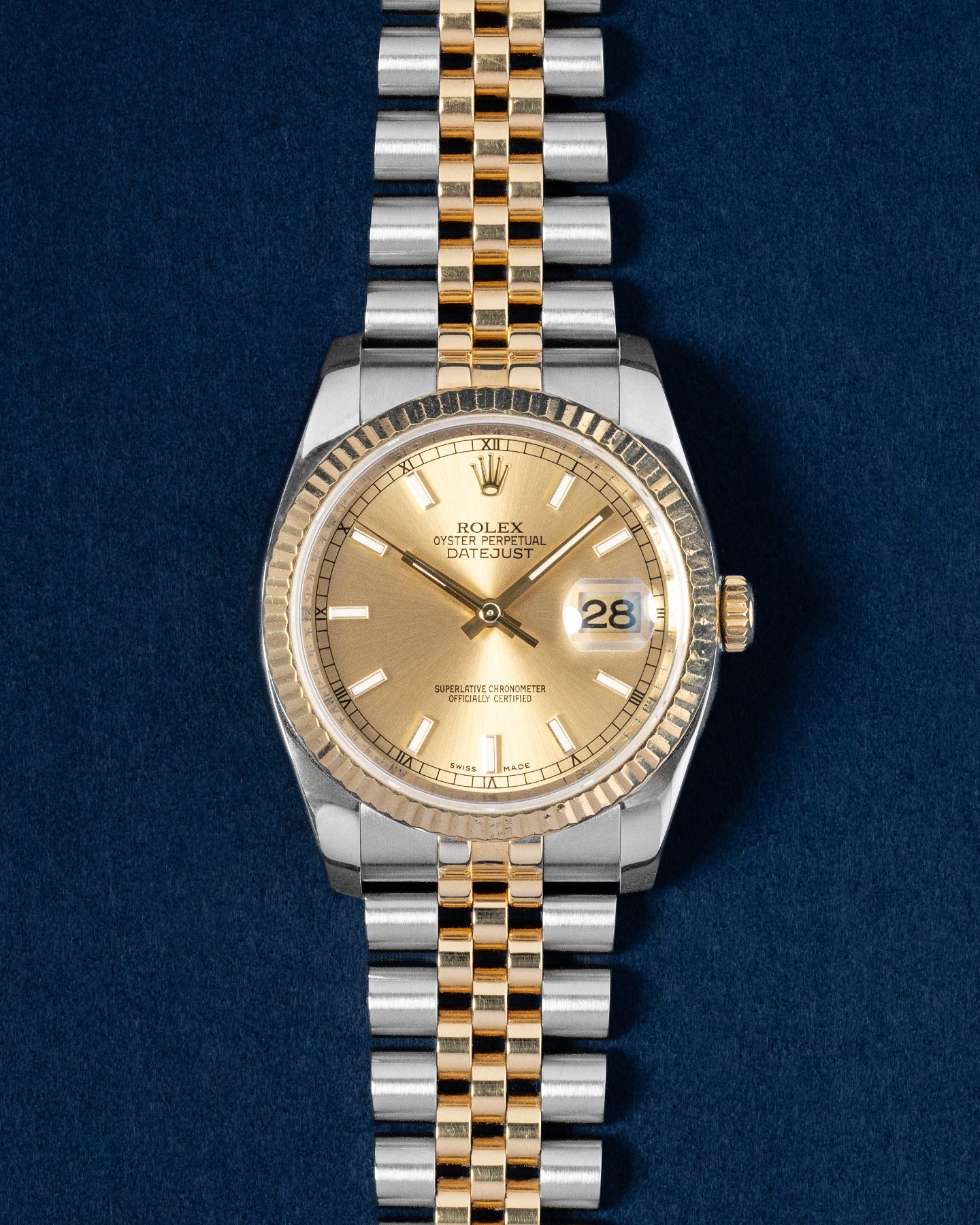 Yellow Rolesor Rolex Datejust 116233 Champagne Dial Watch | Grand Caliber Dallas