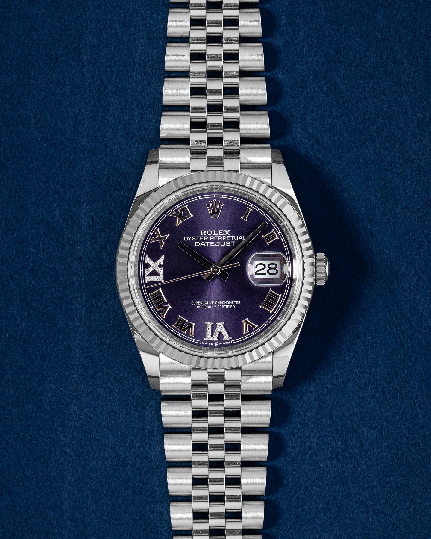 Steel Purple Rolex Datejust 126234 Watch | Grand Caliber Dallas
