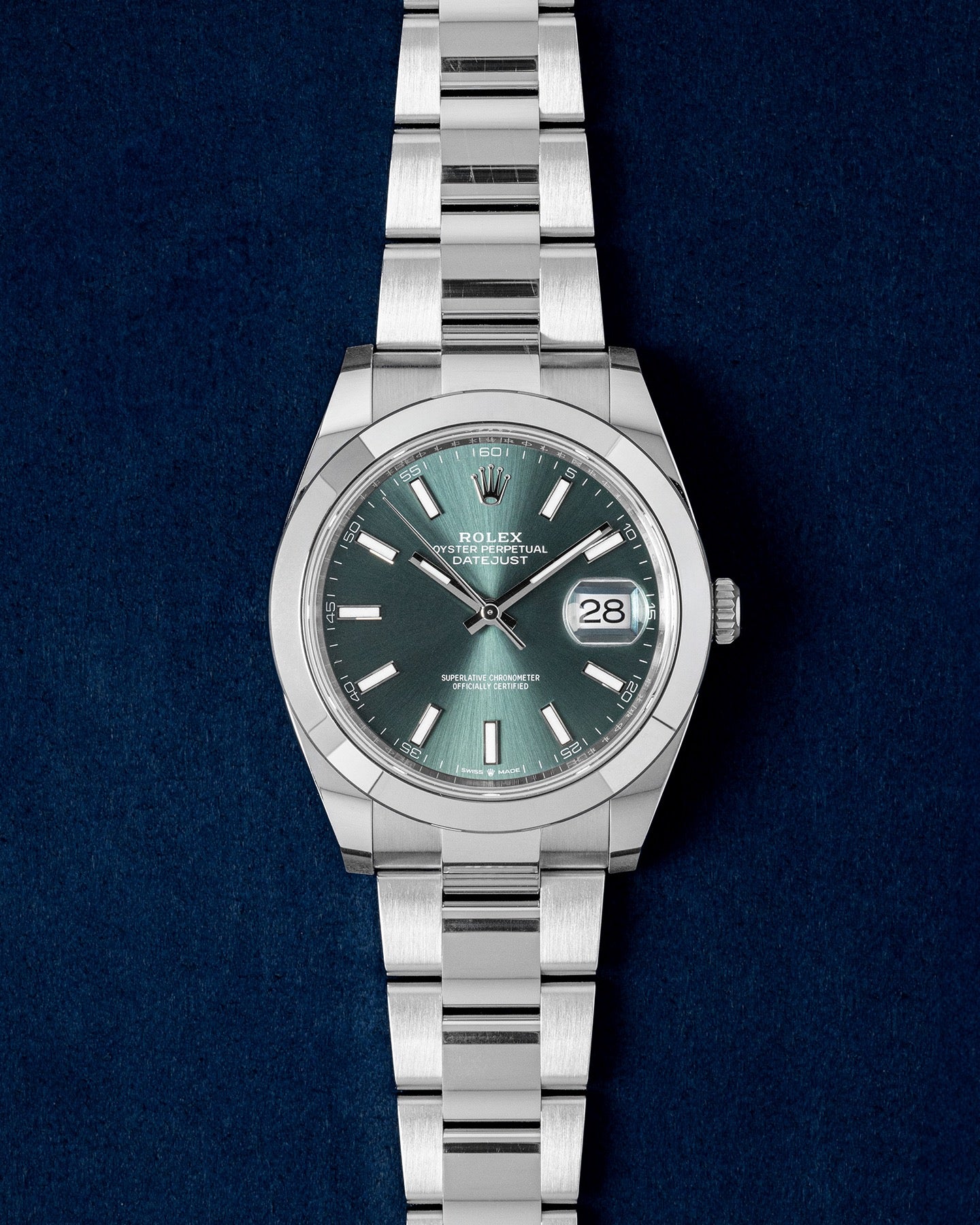 Mint Green Index Rolex Datejust 126300 | Grand Caliber Dallas, Texas