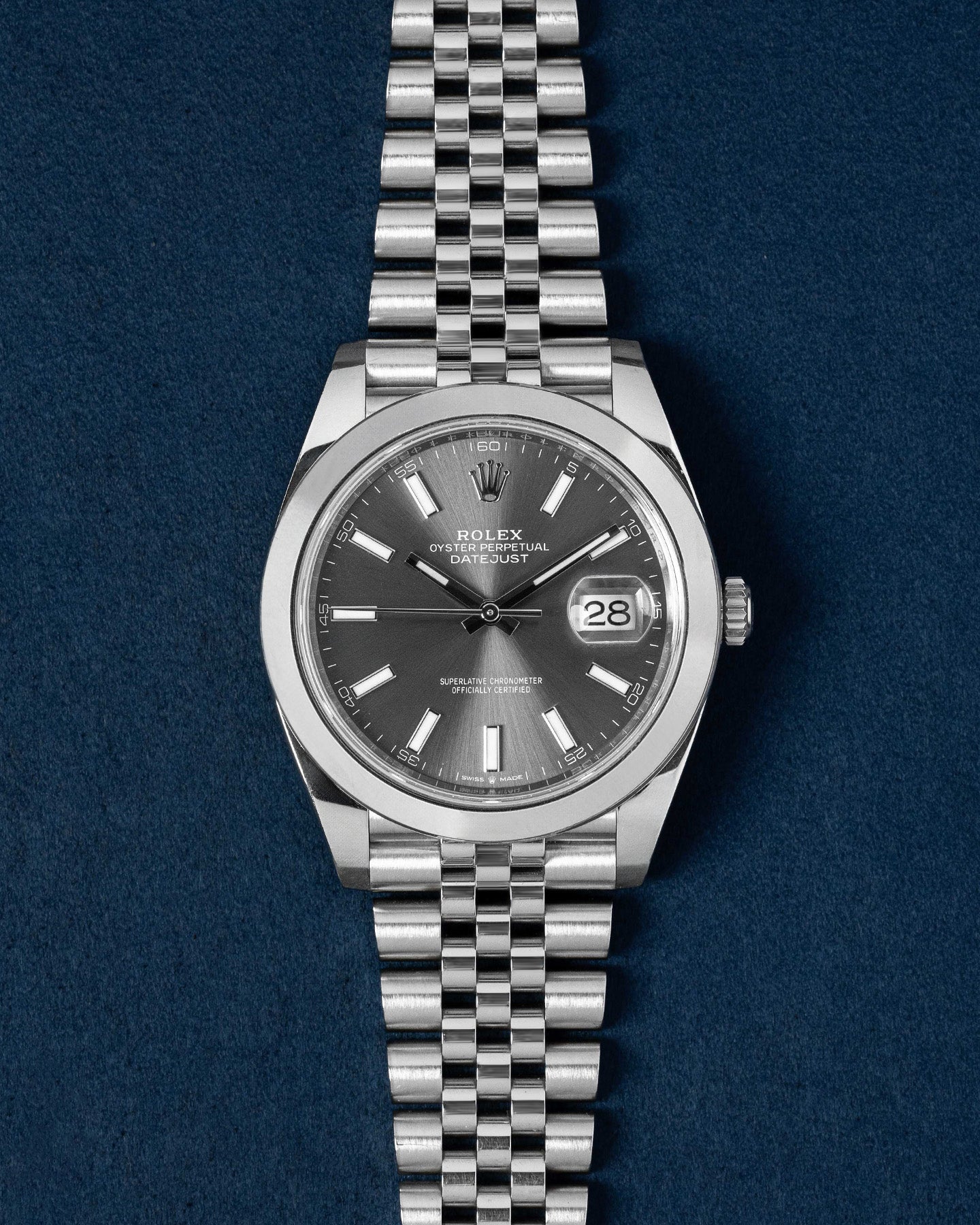Rolex Datejust Slate Dial Jubilee Bracelet 126300