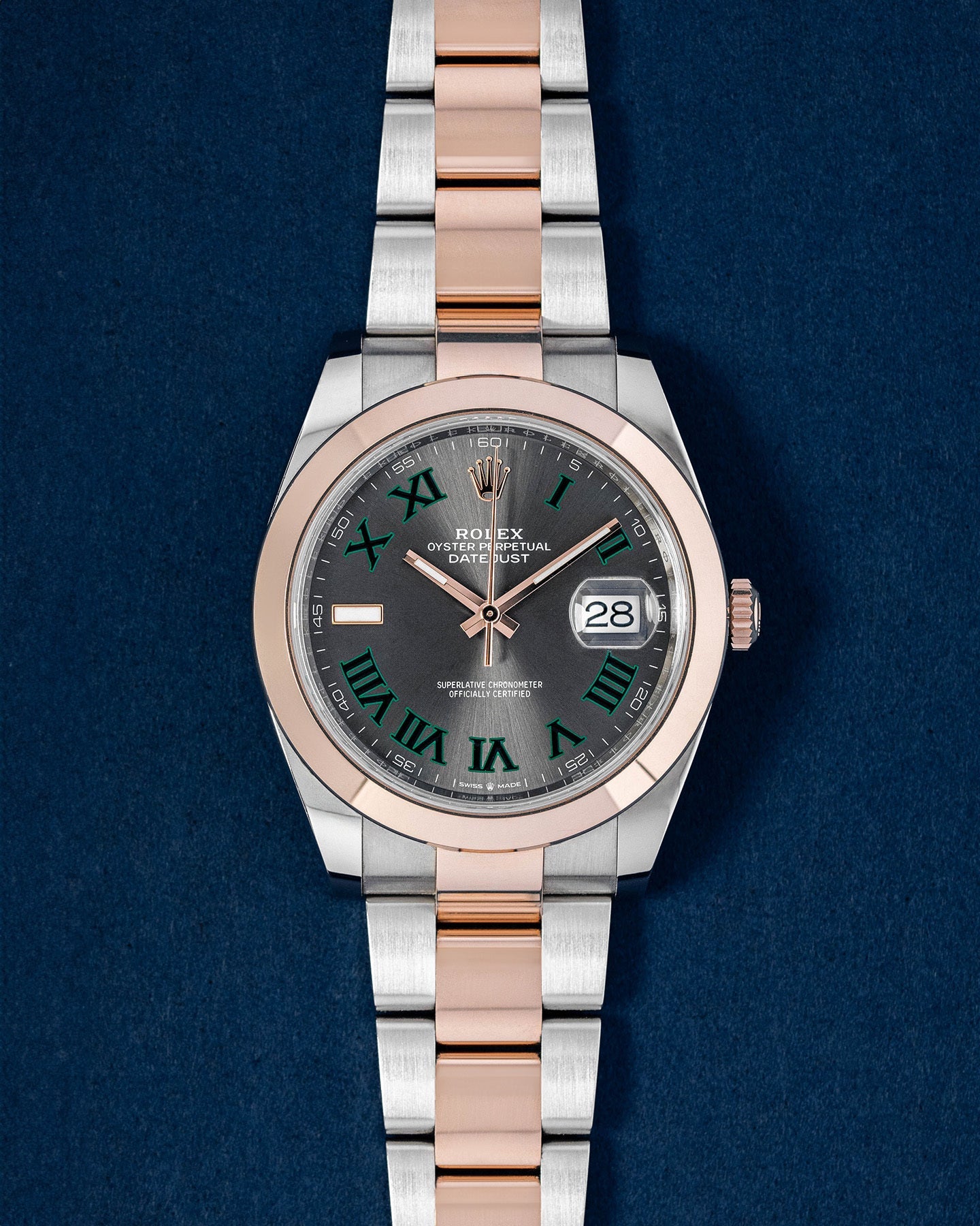 Rolex Datejust Rose Gold Wimbledon 126301