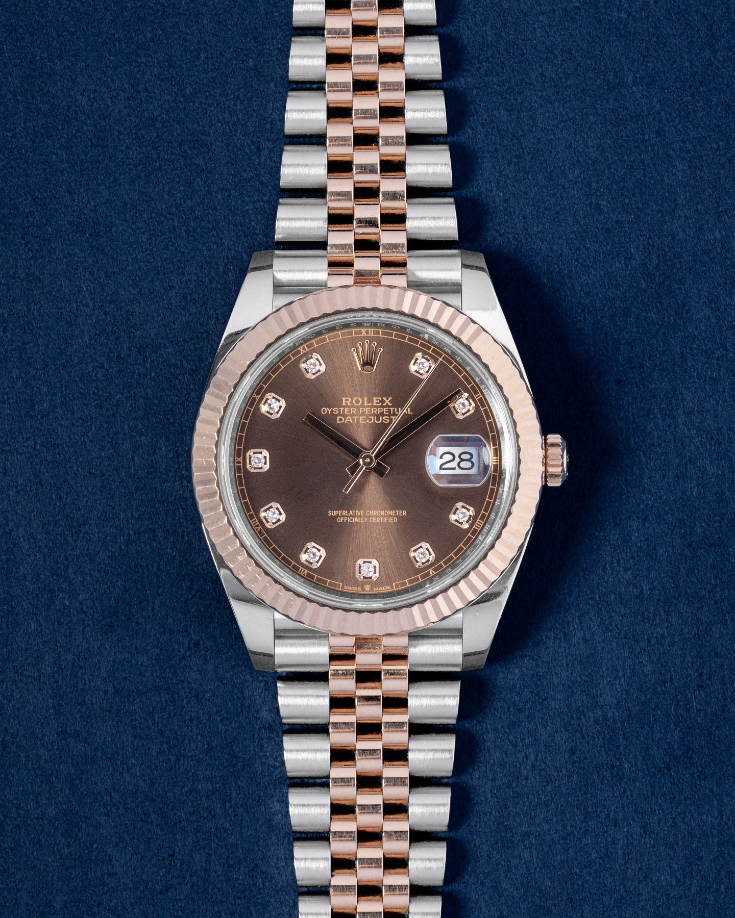 Two Tone Rose Gold Rolex Datejust 126331 Chocolate Diamond Watch | Grand Caliber