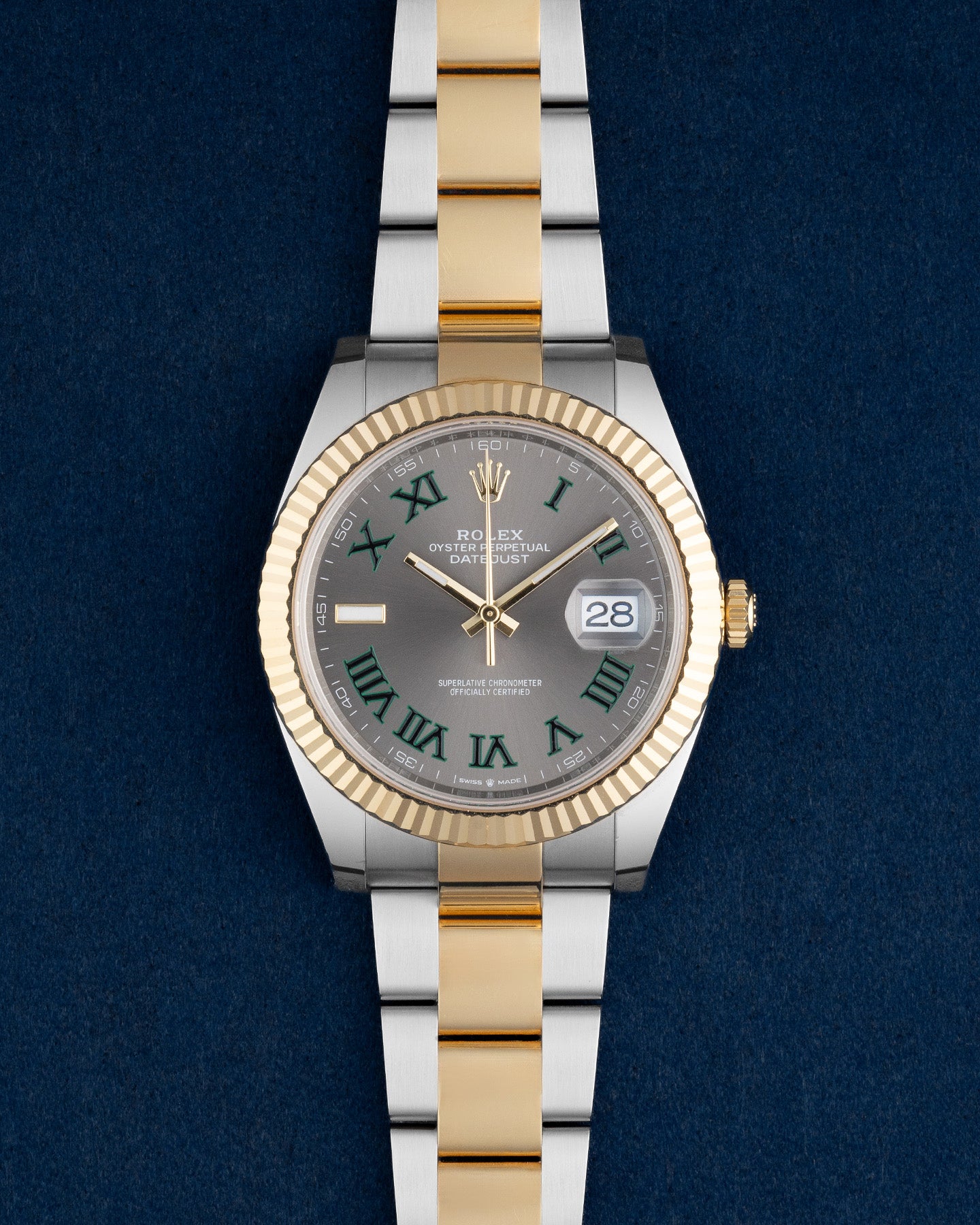 Two Tone Yellow Gold Rolex Datejust Wimbledon 126333 | Grand Caliber