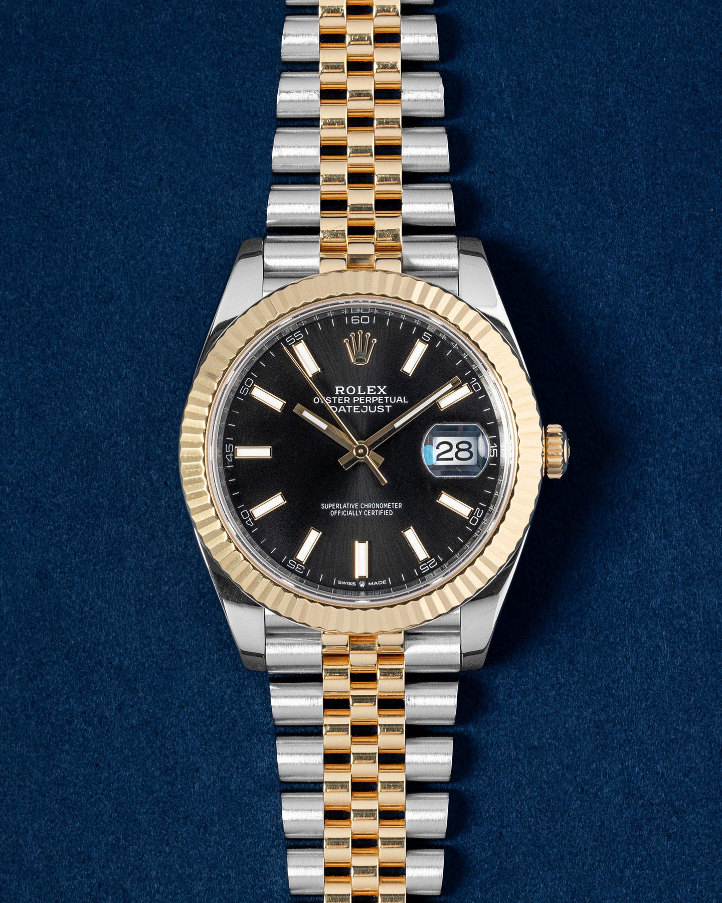Two Tone Yellow Gold Rolex Datejust 126333 Black Watch | Grand Caliber Dallas