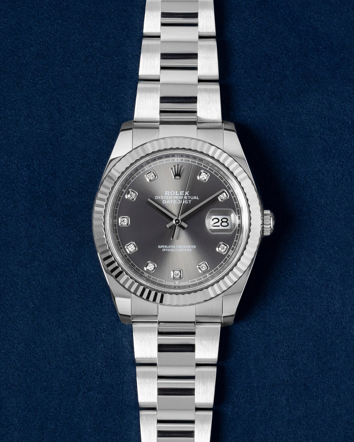 41mm Rolex Datejust Slate Diamond 126334 Watch | Grand Caliber Dallas