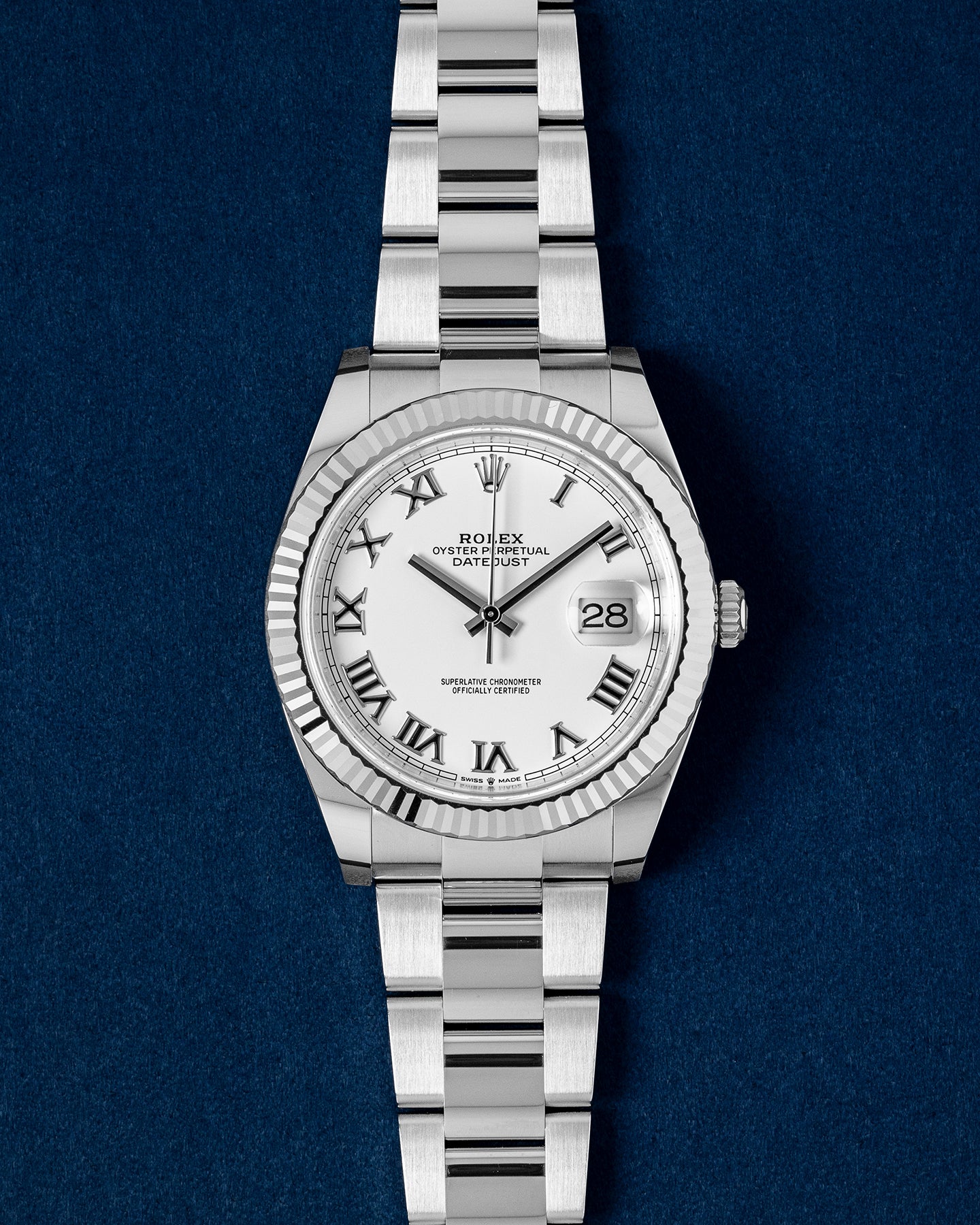 2022 Unworn Rolex Datejust 126334 White Roman Watch | Grand Caliber Dallas