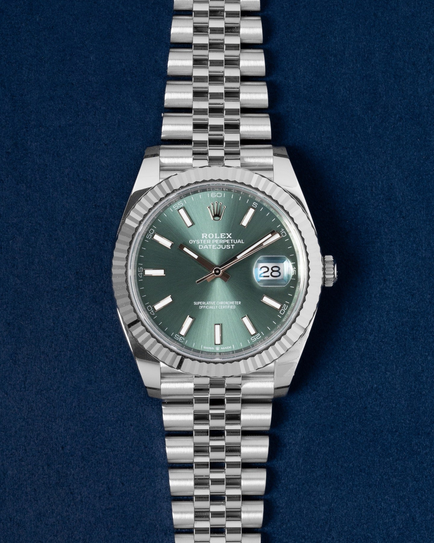 New Mint Green Rolex Datejust 126334 | Grand Caliber Dallas, Texas