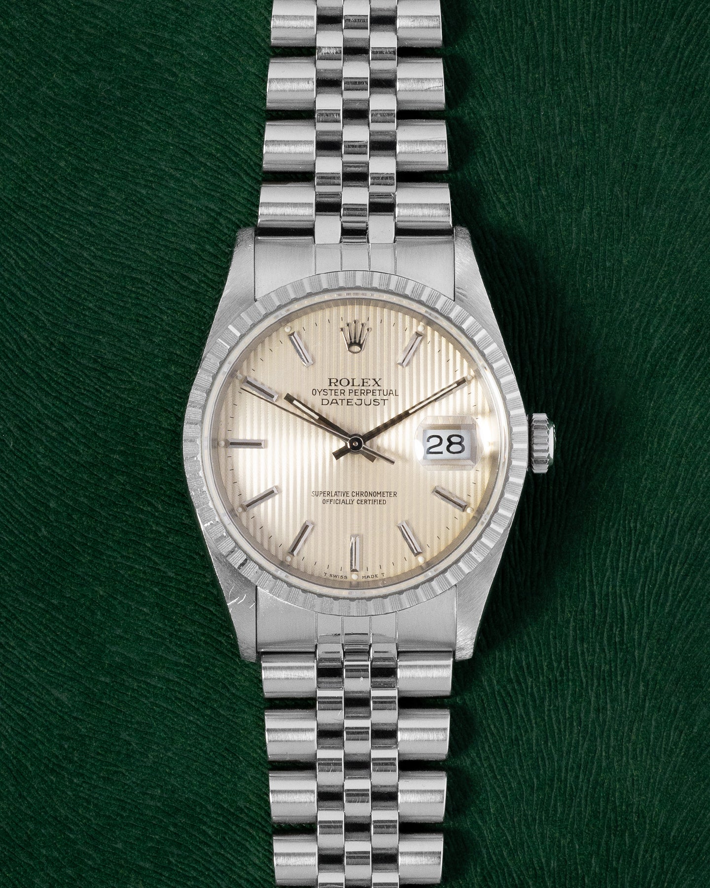 Rolex Datejust Silver Dial Jubilee Band 16220