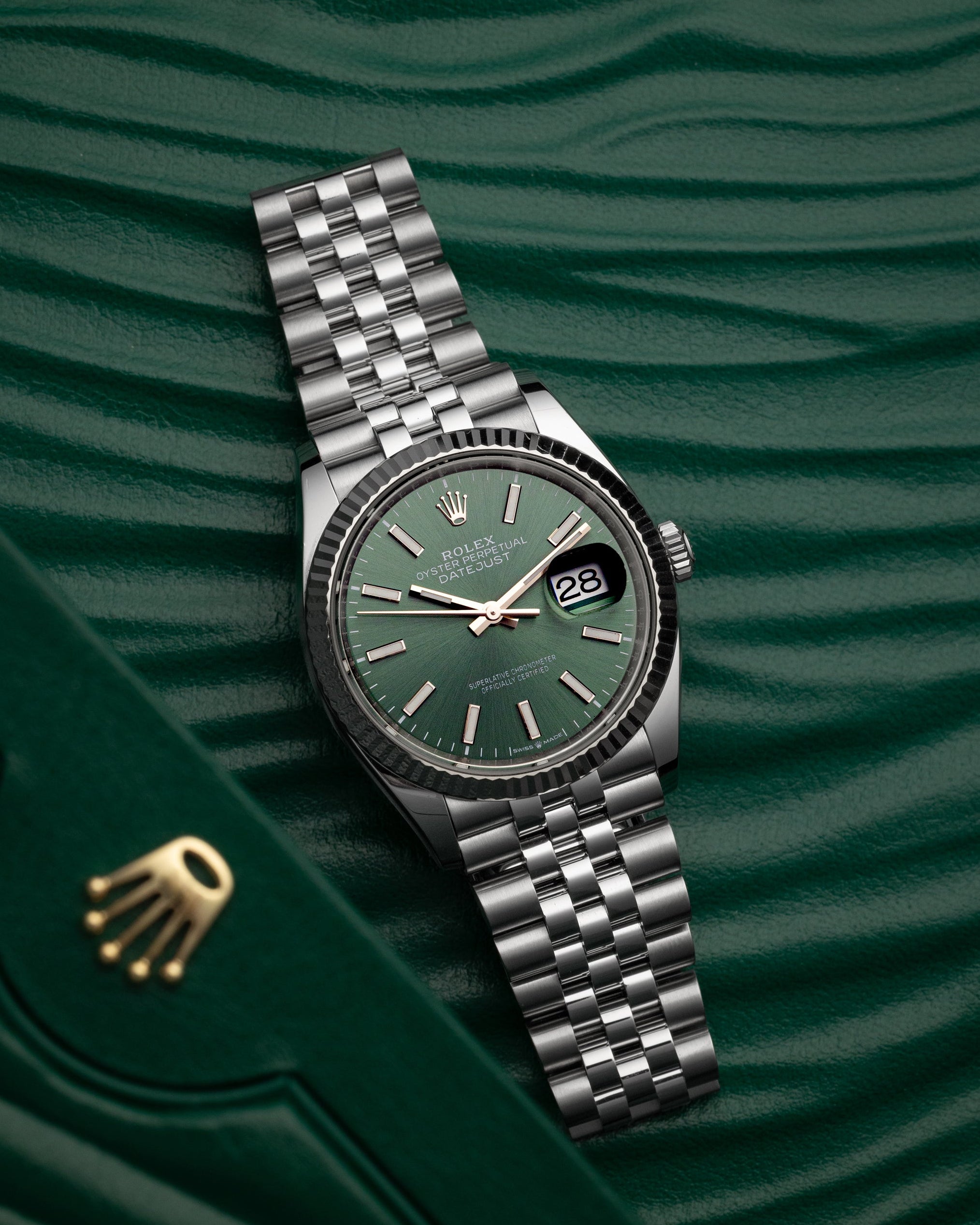 Mint Green Rolex Datejust 36 126234 | Grand Caliber Dallas Texas