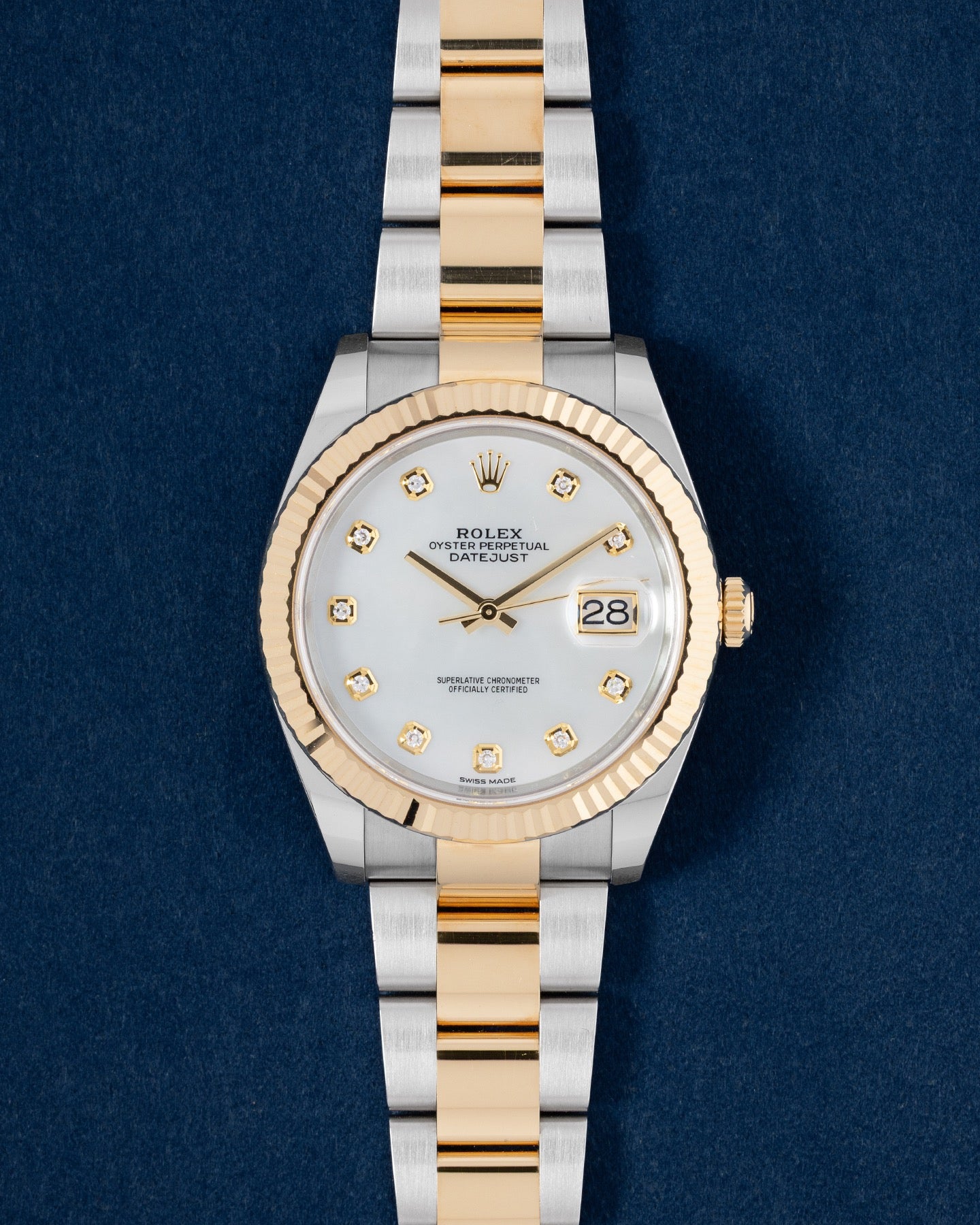 Mother of Pearl Diamond Two Tone Rolex Datejust 41 126333 | Grand Caliber