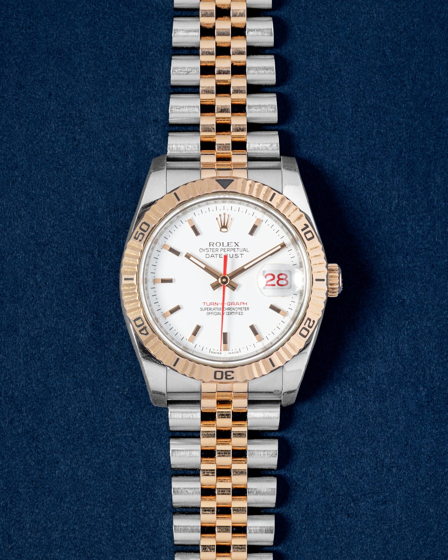 2006 Everose Rolesor Rolex Datejust Turn O Graph 116261 Watch | Grand Caliber