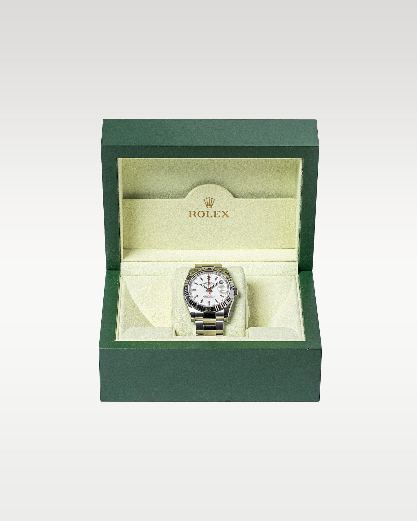 36mm Stainless Steel Rolex Datejust Turn O Graph Thunderbird 116264 Watch