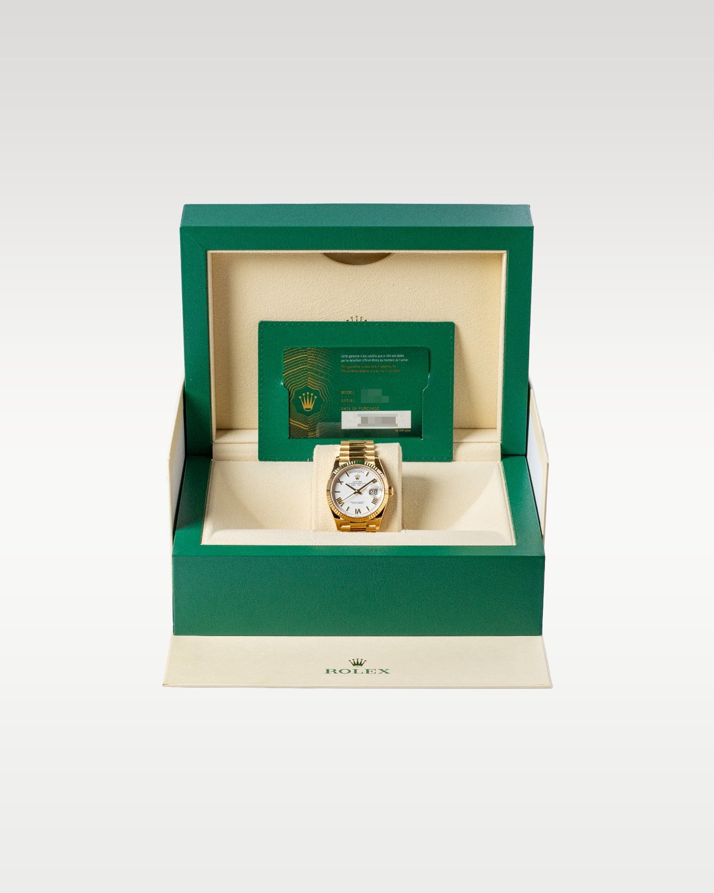 White Roman Presidential Rolex Day-Date 128238 | Grand Caliber Dallas, TX